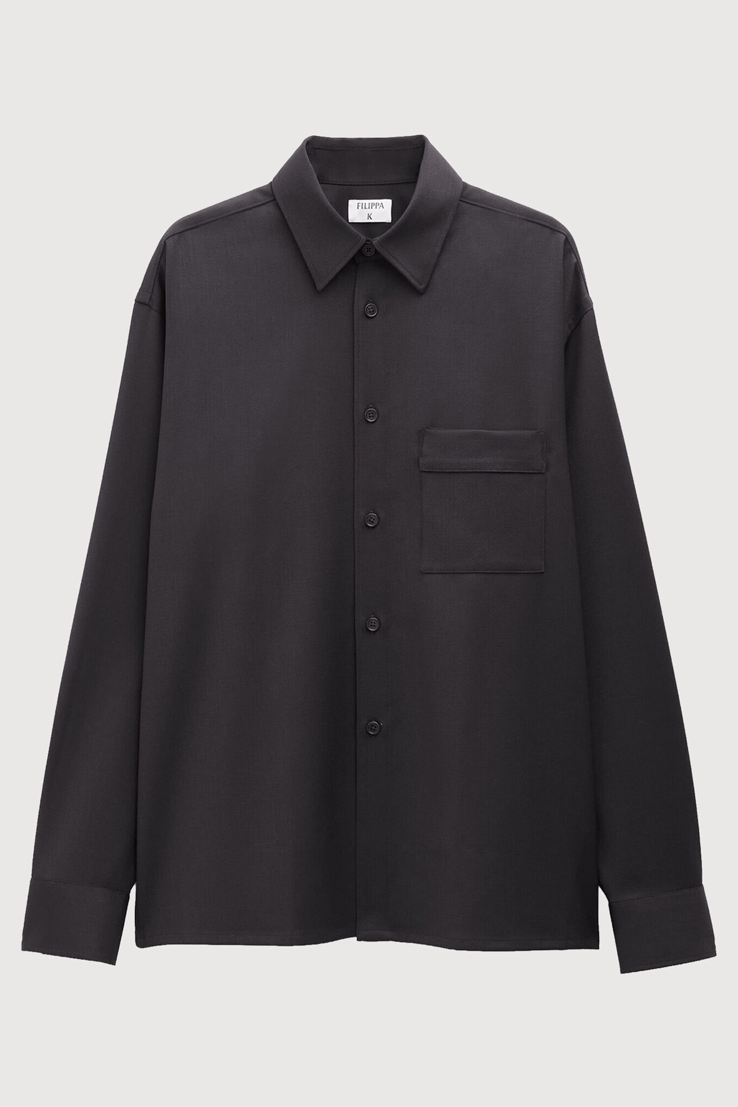 Boxy Wool Twill Shirt