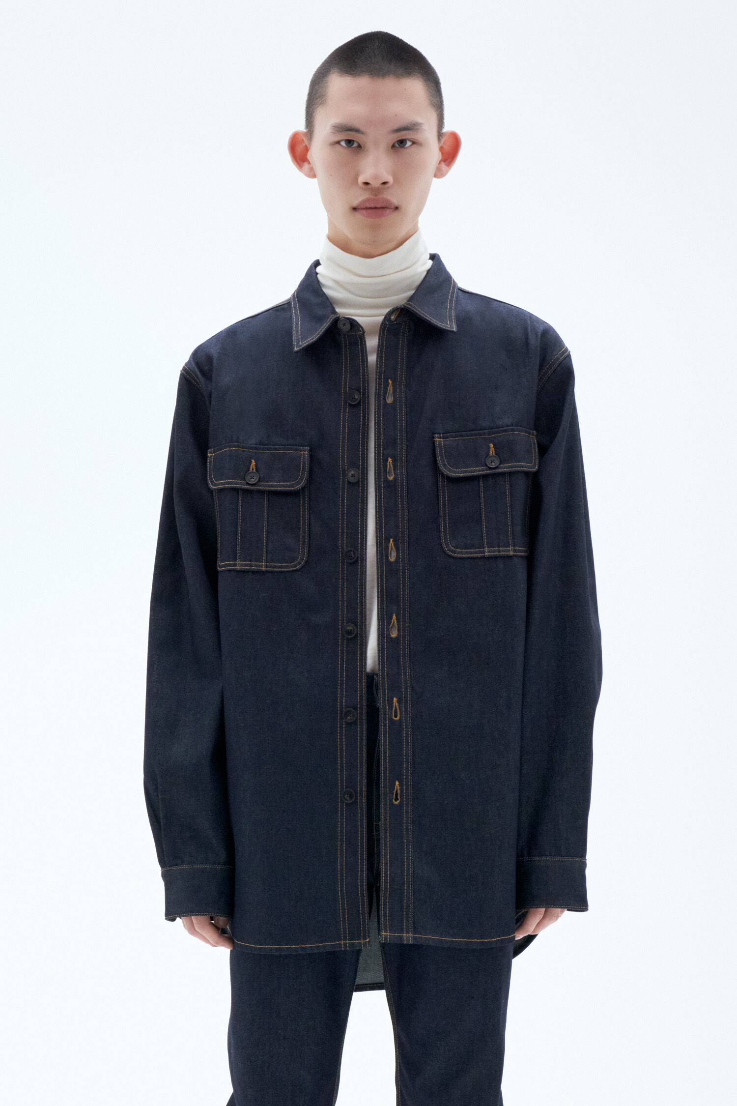 Oversize Denim Shirt - Midnight Blue | FILIPPA K