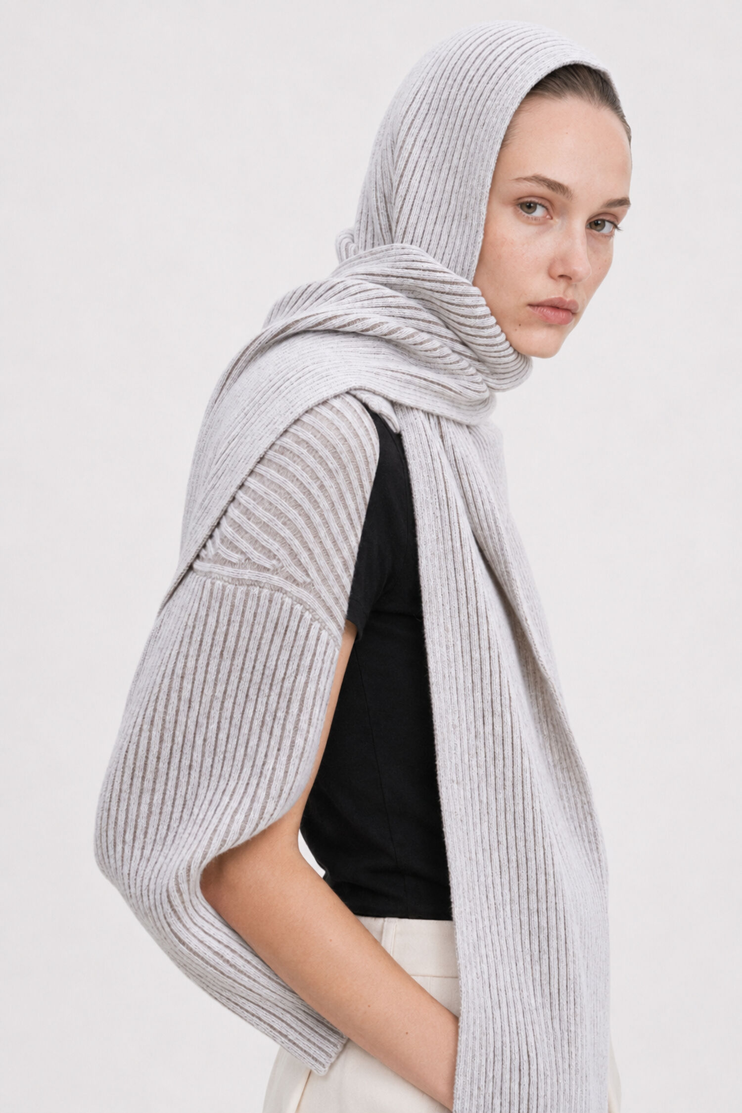 Rib Beanie scarf