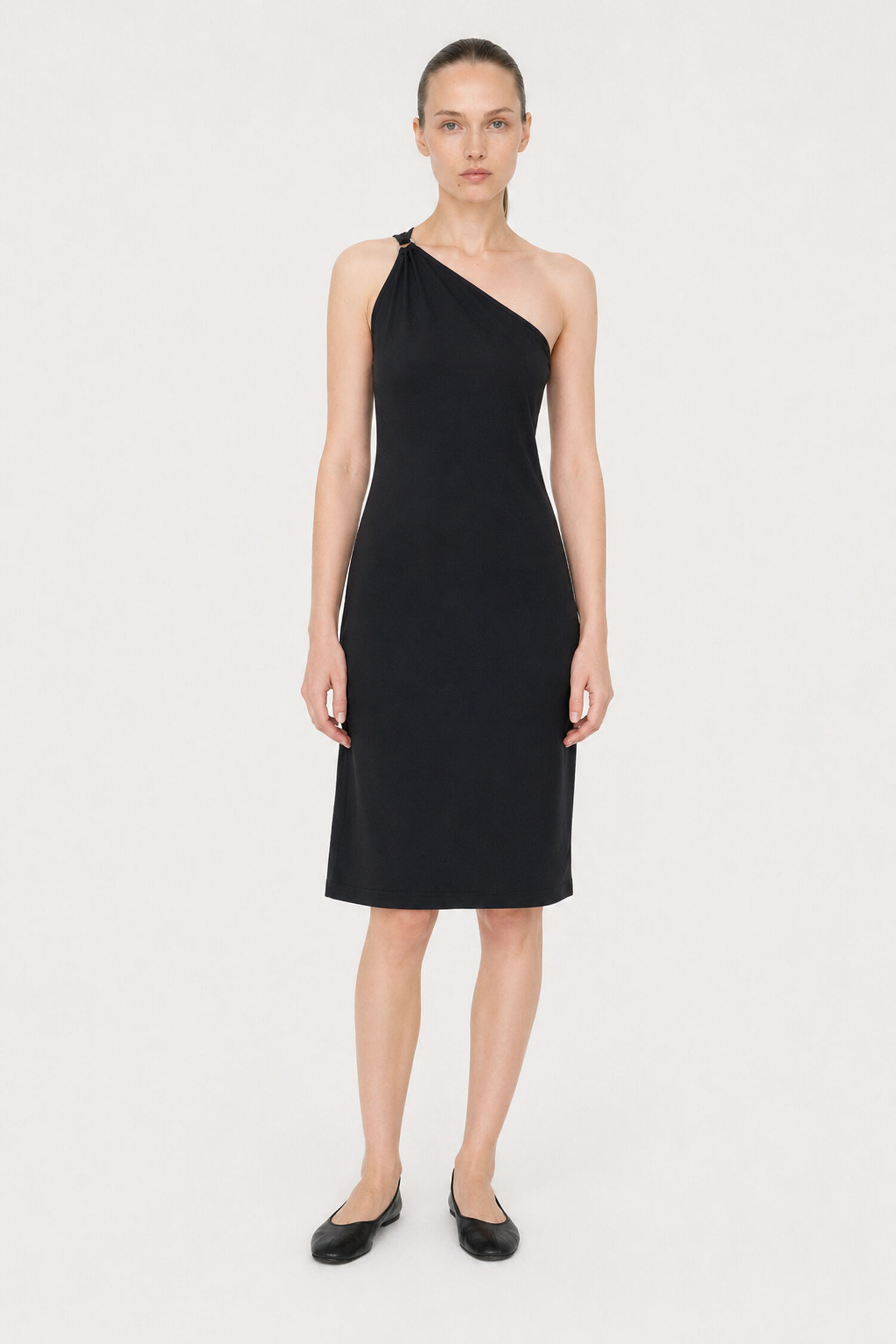 One Shoulder Jersey Dress