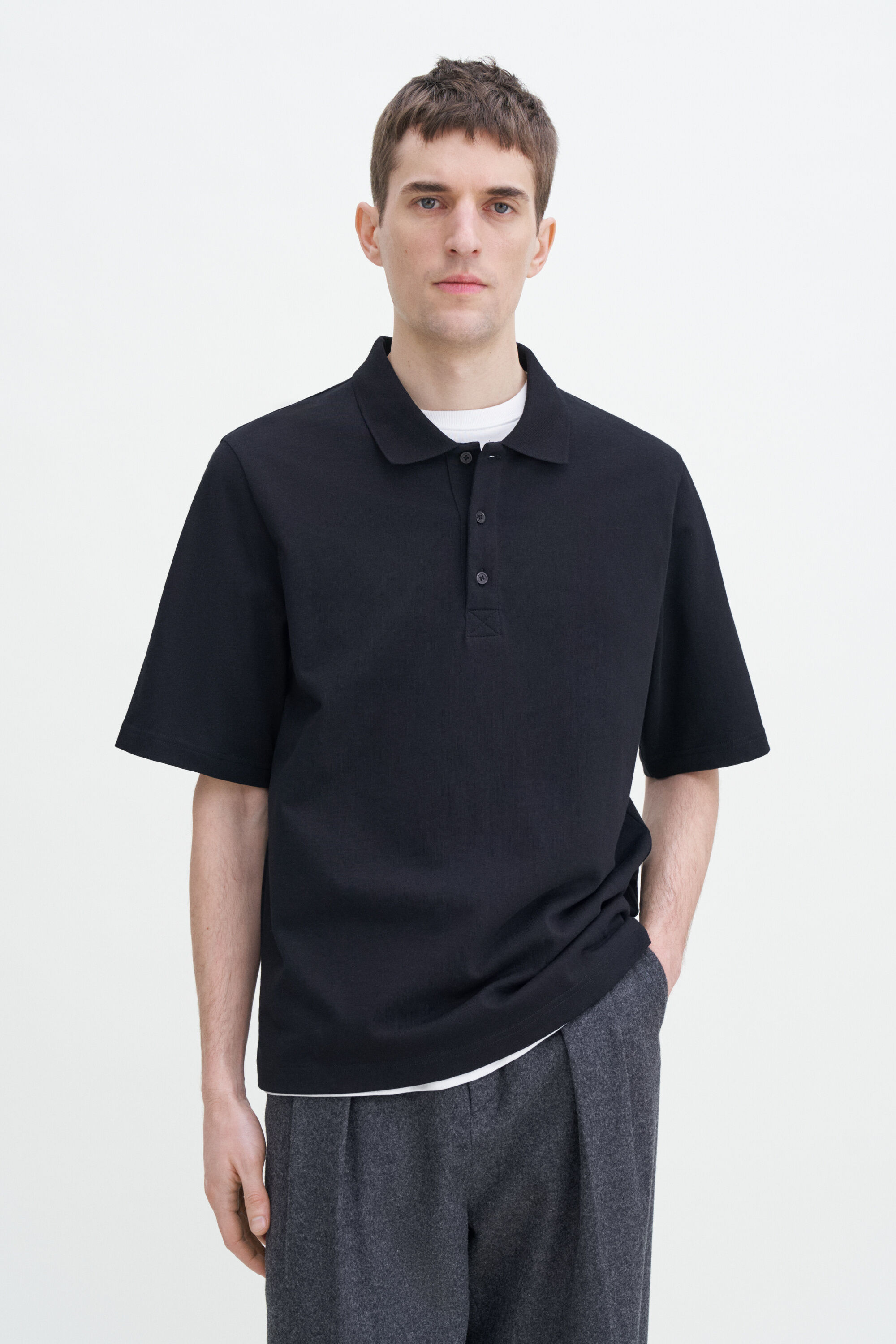 Boxy polo shirt clearance