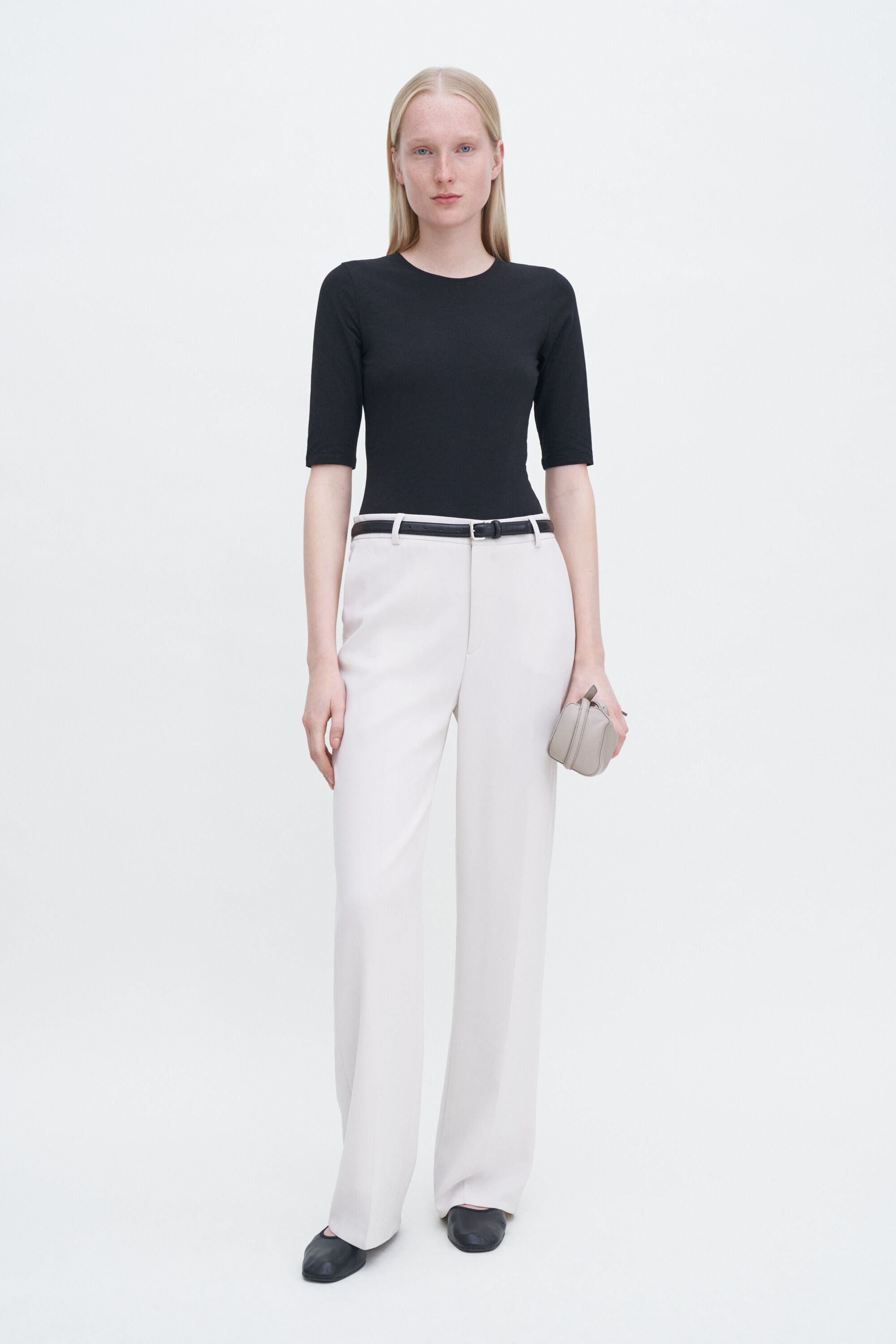 Cotton Stretch Elbow Sleeve - Black | FILIPPA K