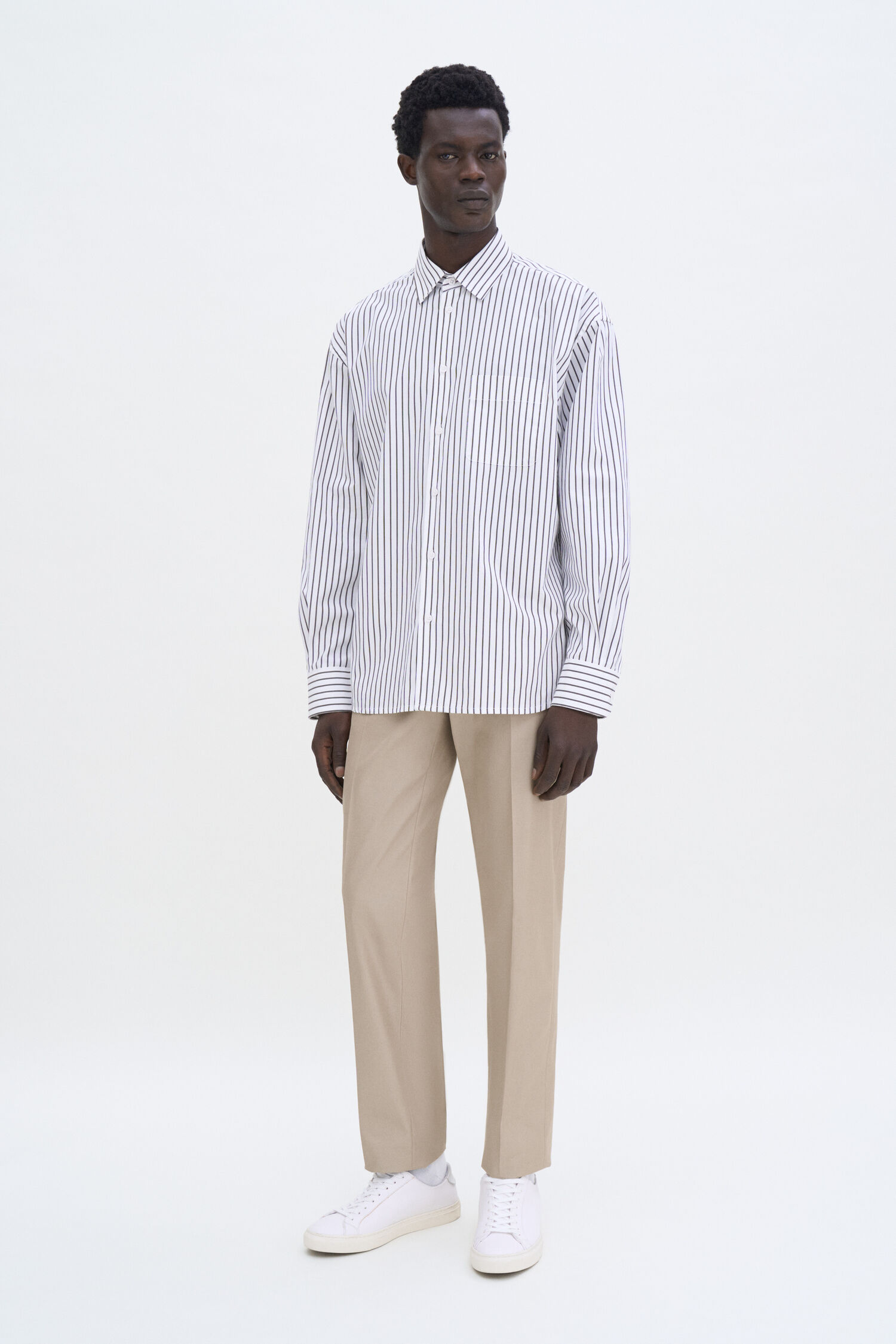 Striped Cotton Poplin Shirt