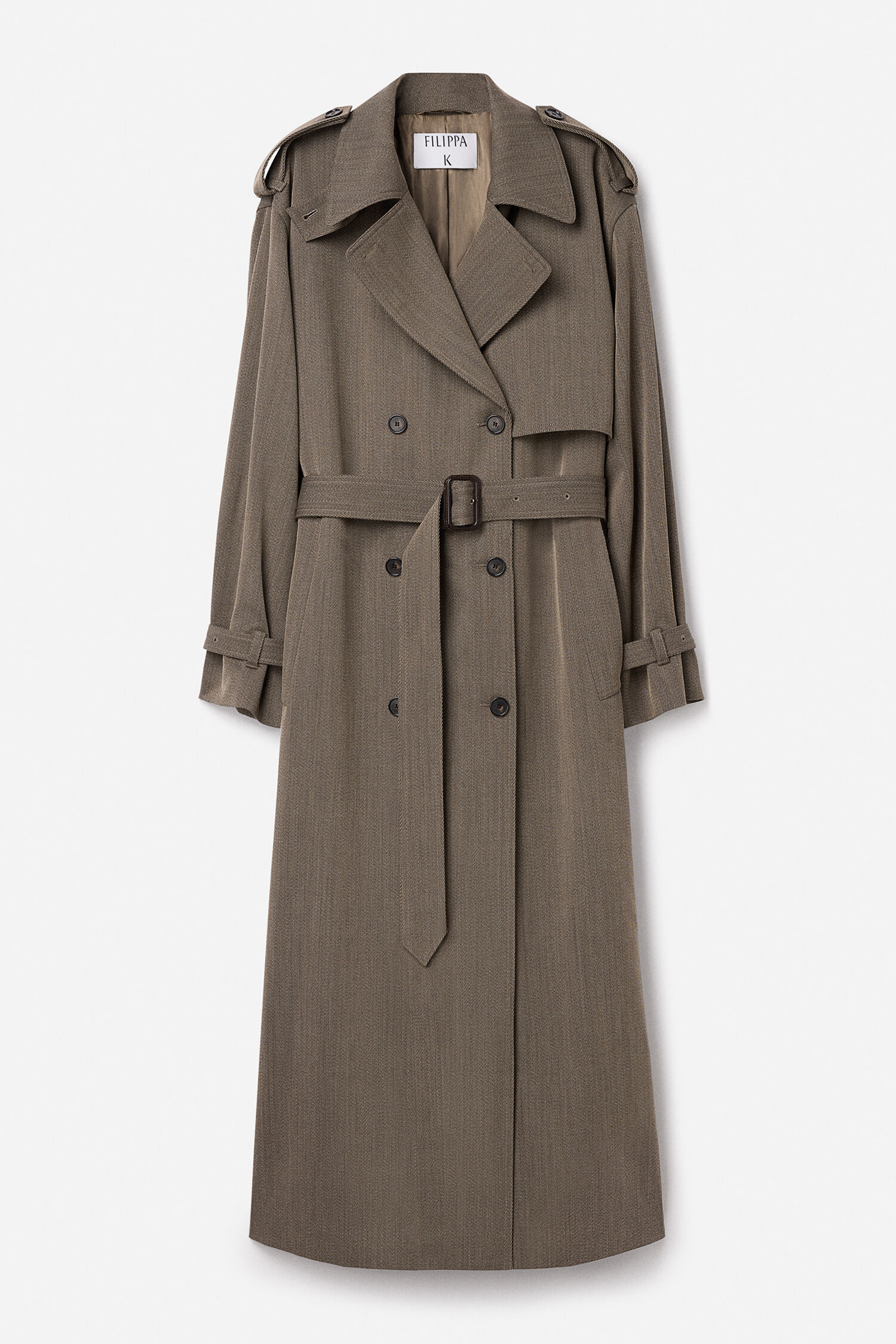 Julia Oversized Trench Coat - Driftwood | FILIPPA K