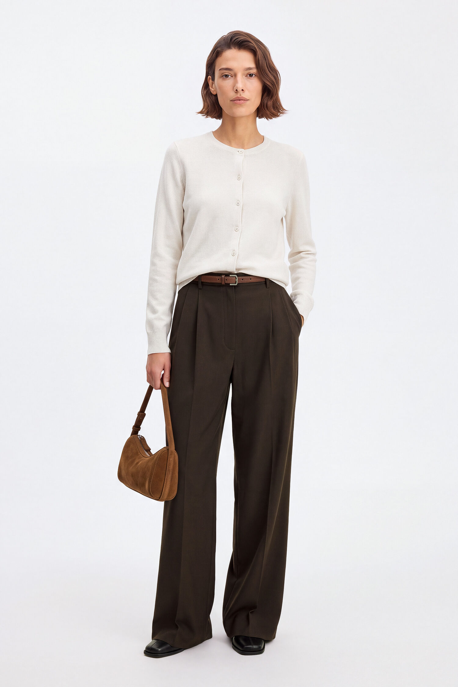 Cashmere Crewneck Cardigan