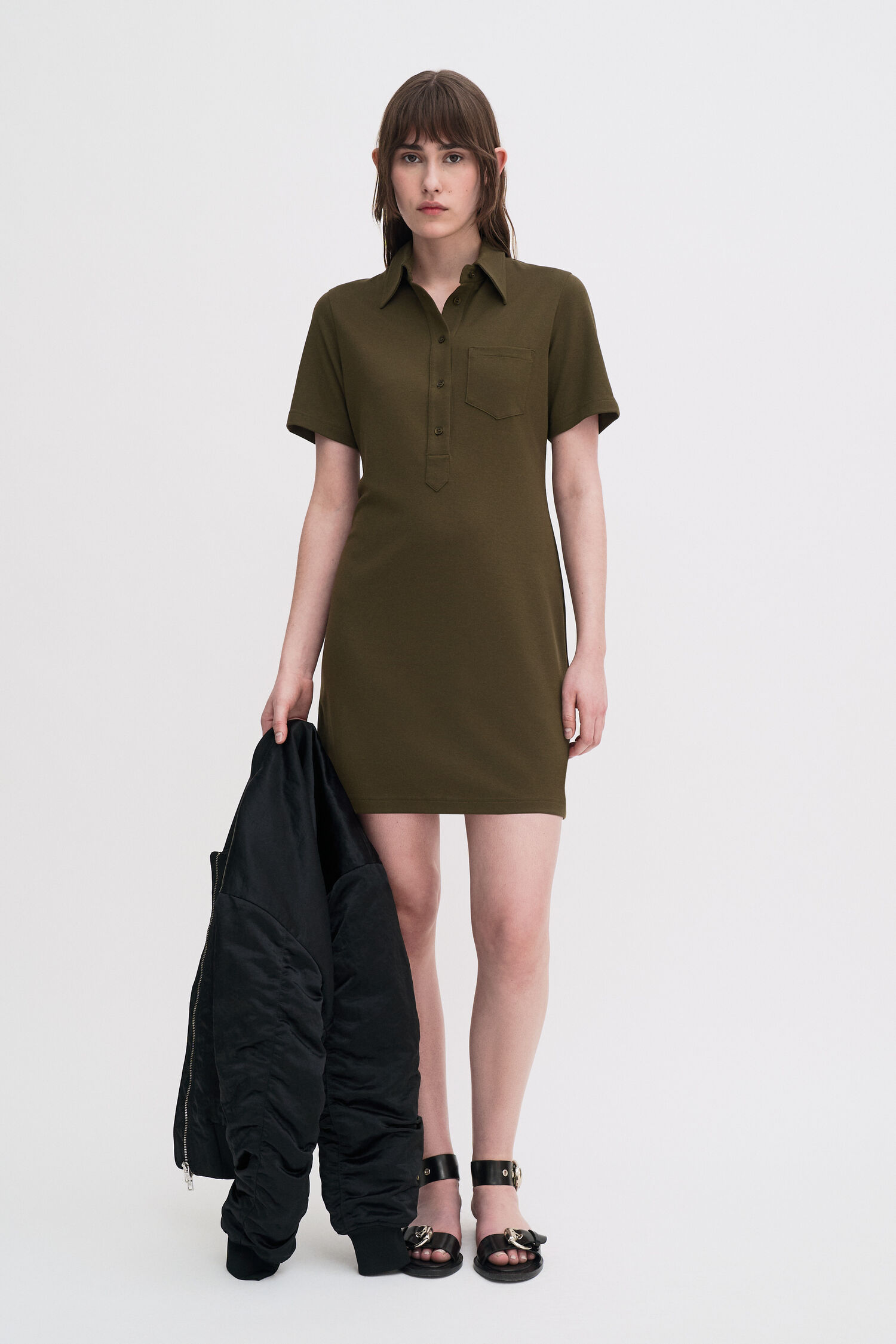 Jersey Shirt Dress