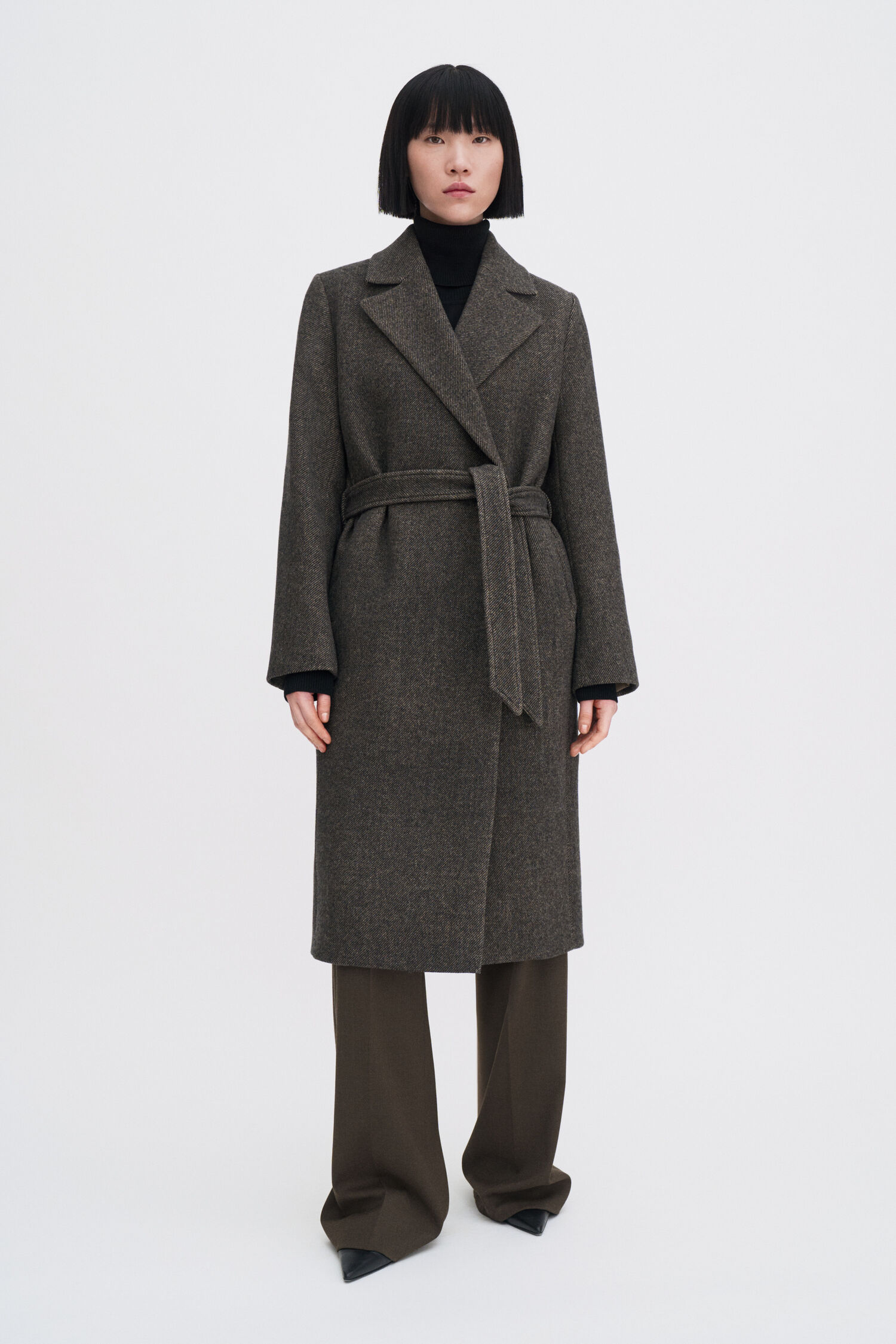 Charlotte Twill Belted Coat