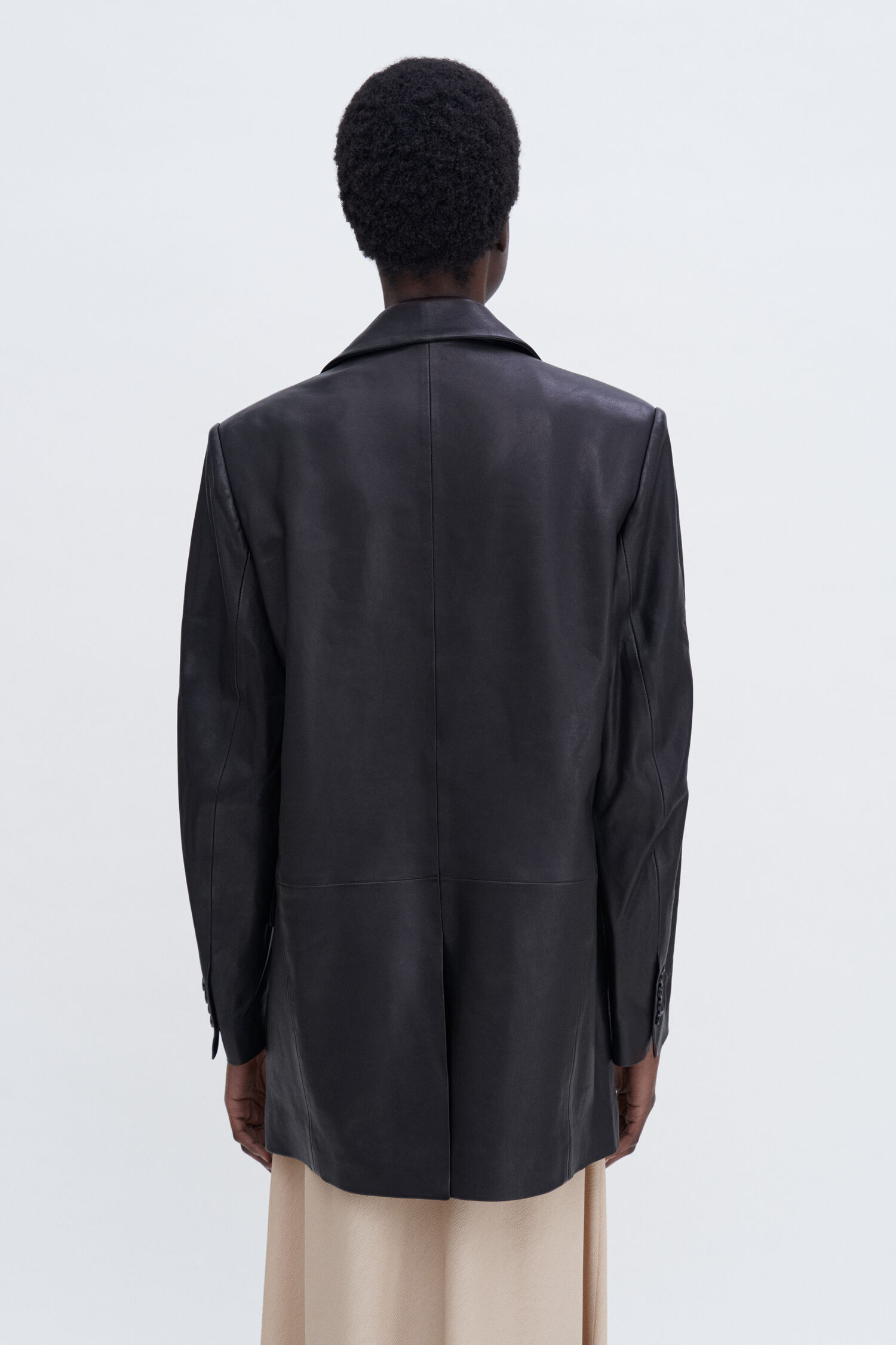 Double Breasted Leather Jacket