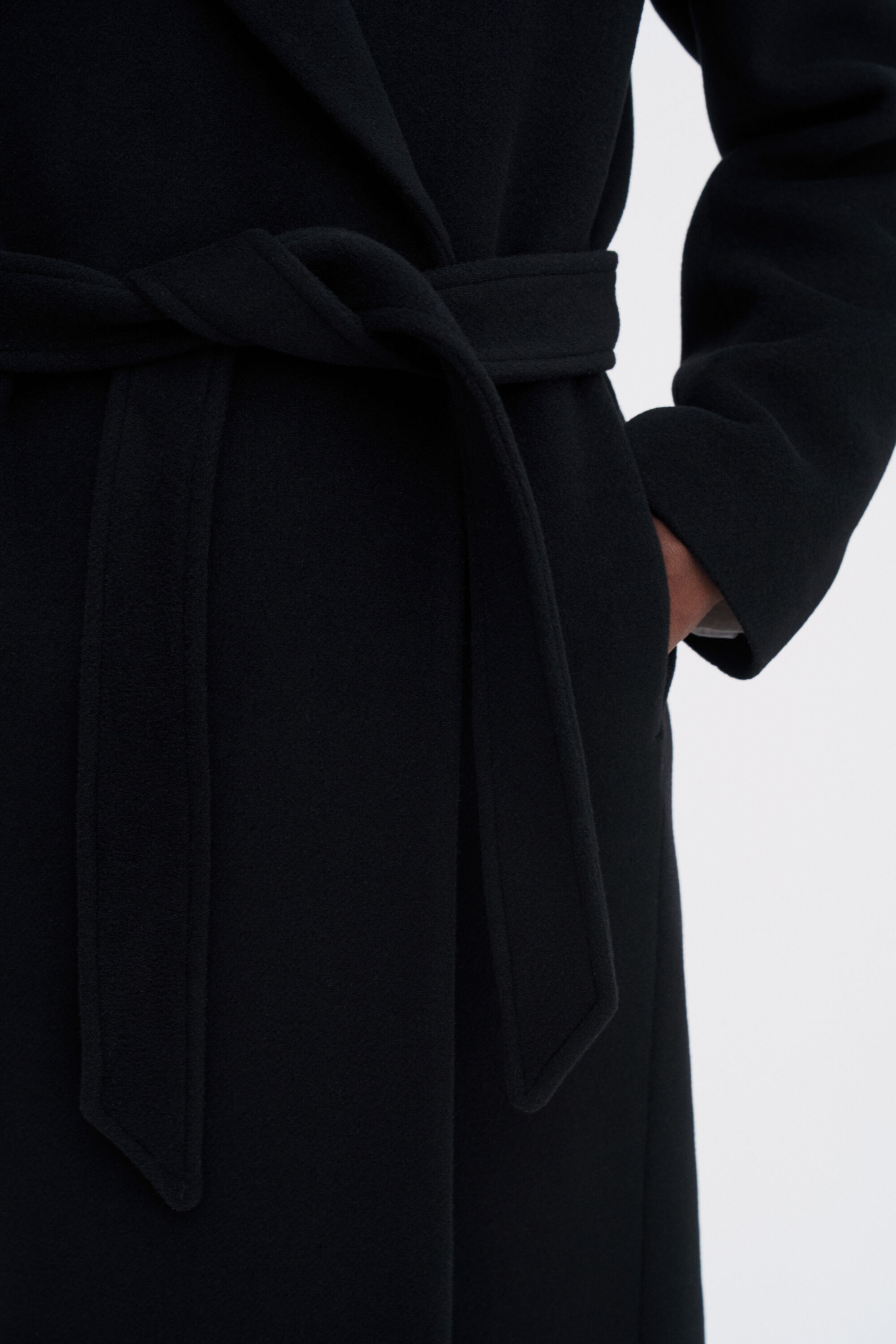 Charlotte Wool Belted Coat - Black | FILIPPA K Charlotte Wool Belted Coat - Black | FILIPPA K