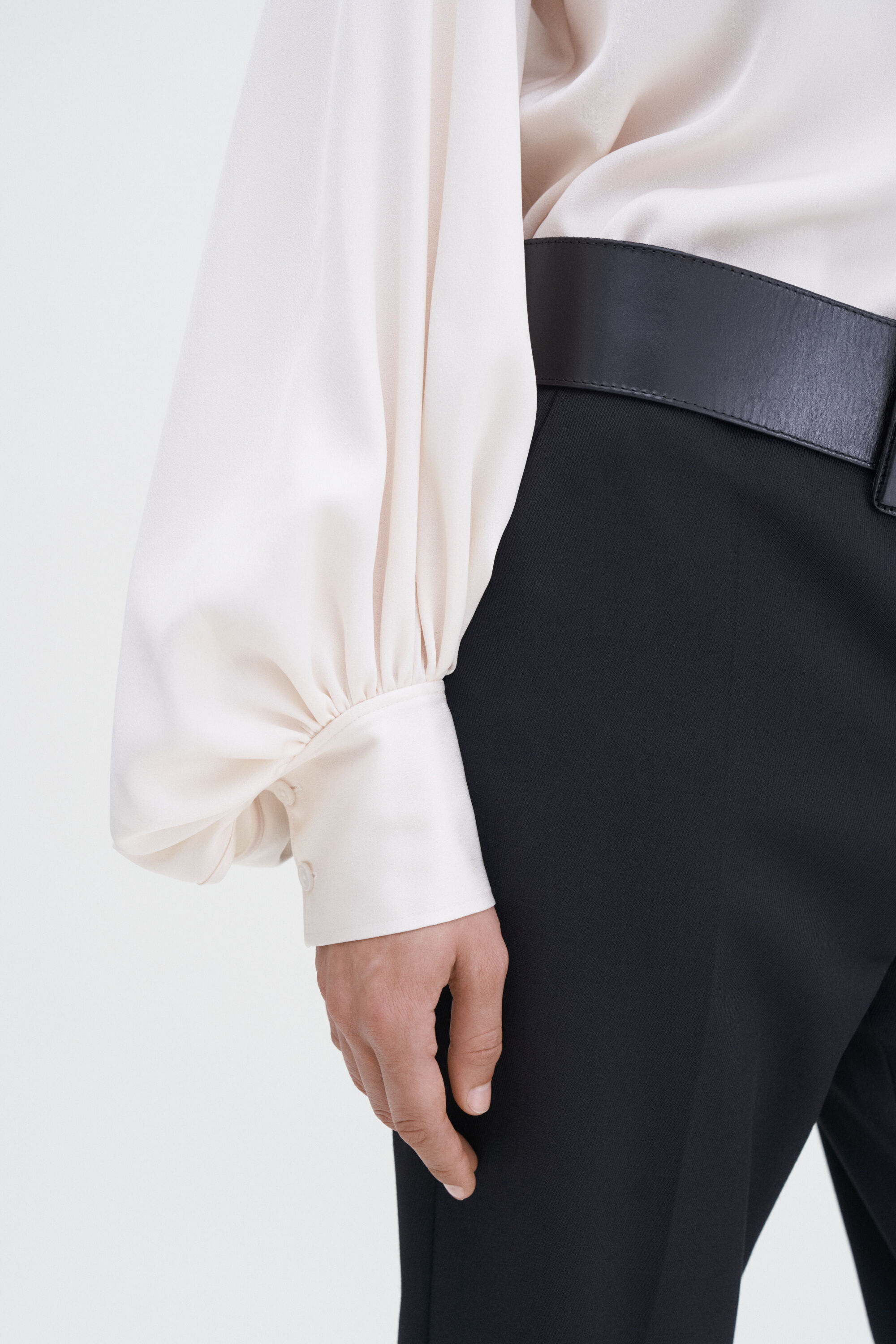 Stand Collar Blouse - Cream | Filippa K Stand Collar Blouse - Cream | Filippa K