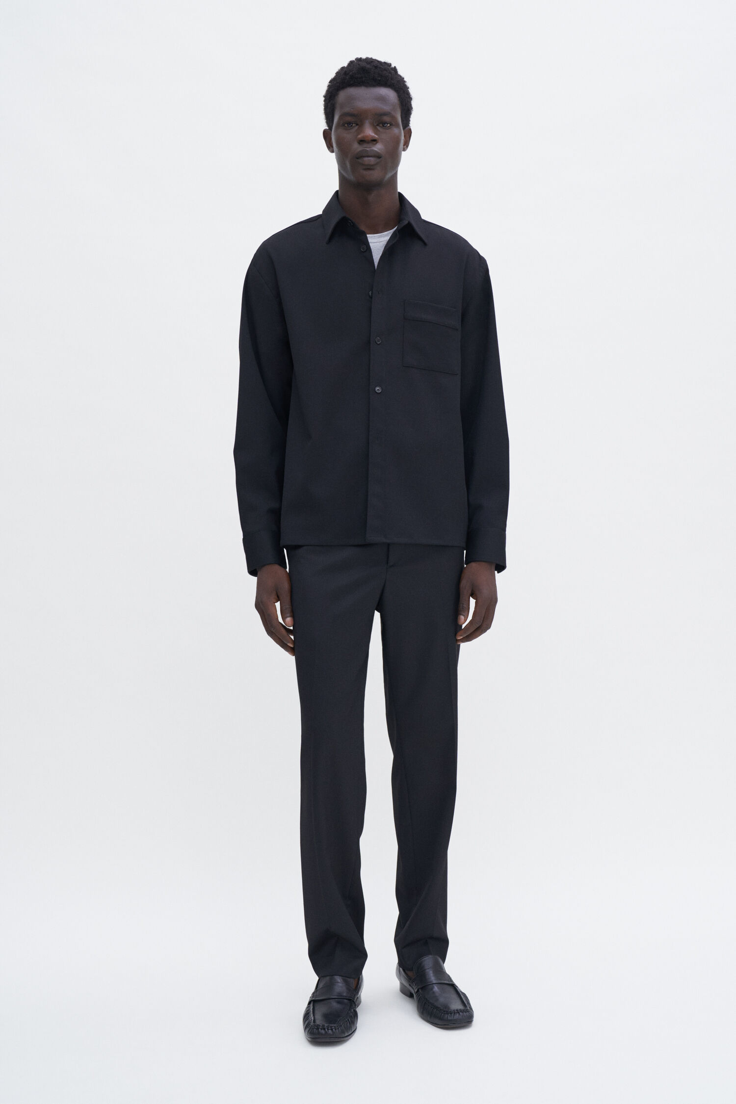 Boxy Wool Twill Shirt