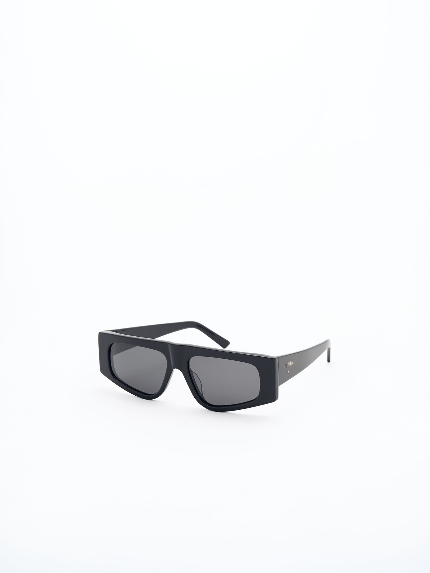 Angled Acetate Sunglasses Black Filippa K