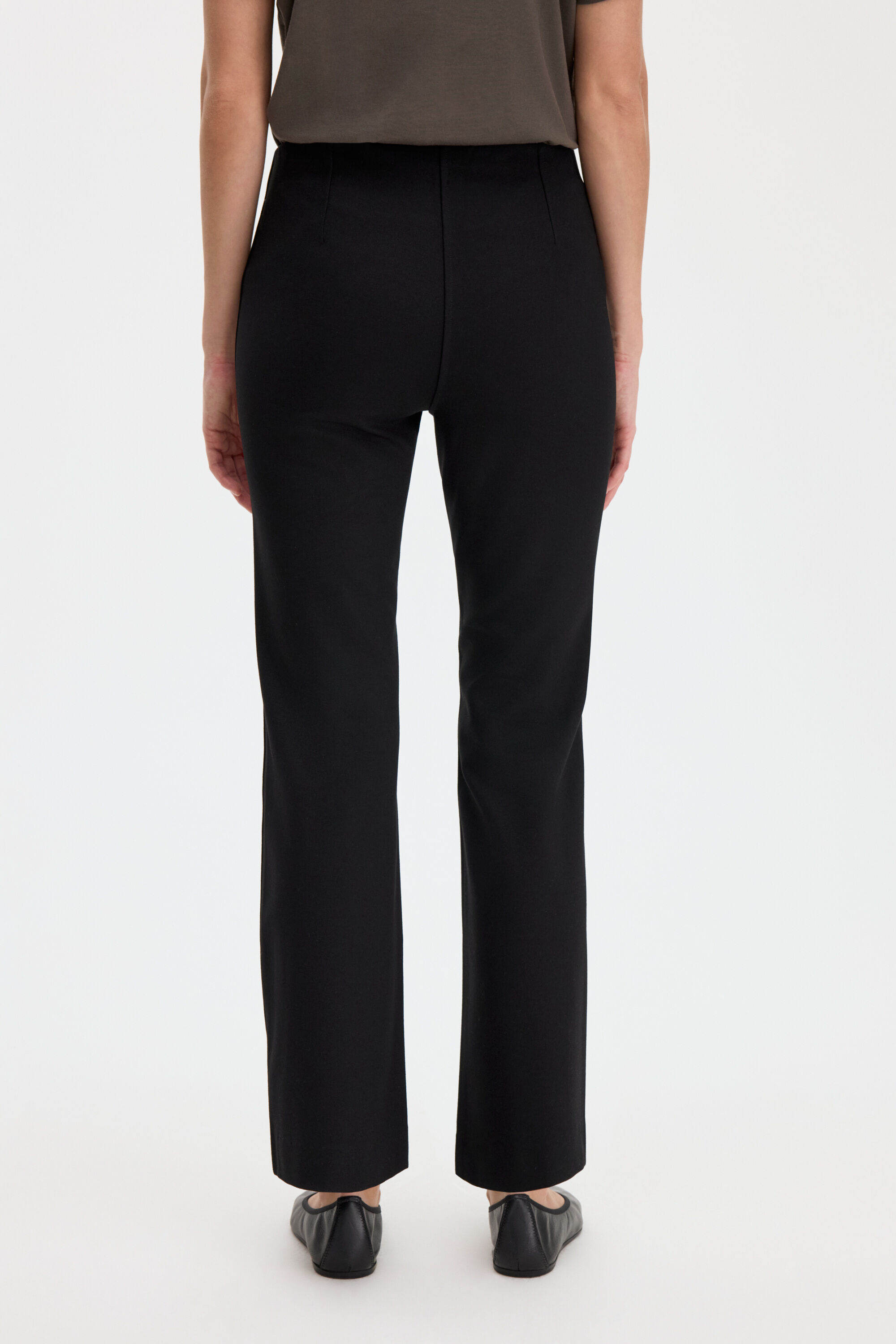 Flared Jersey Trousers - Black | FILIPPA K