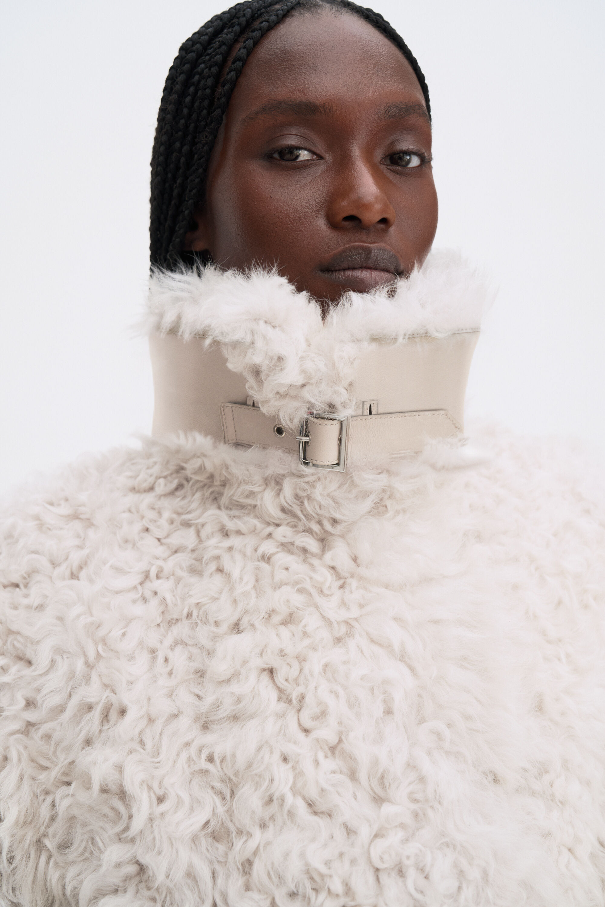 Reversible Shearling Coat - Cream White | FILIPPA K