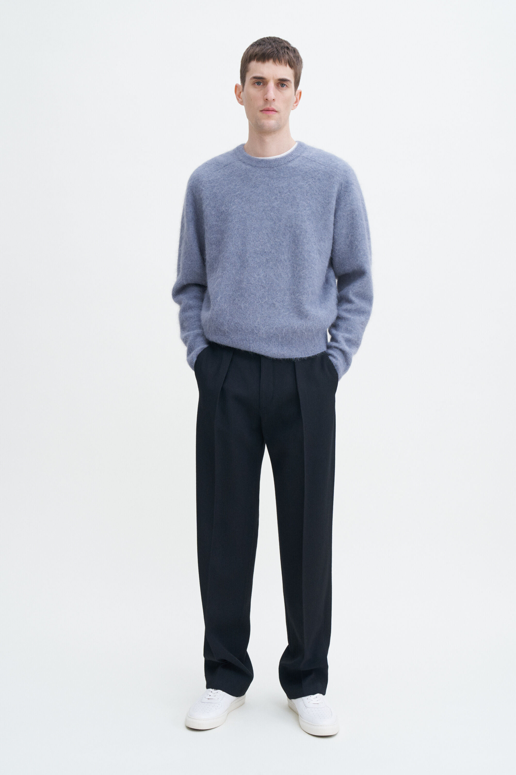 Sweater with fluffy sleeves online