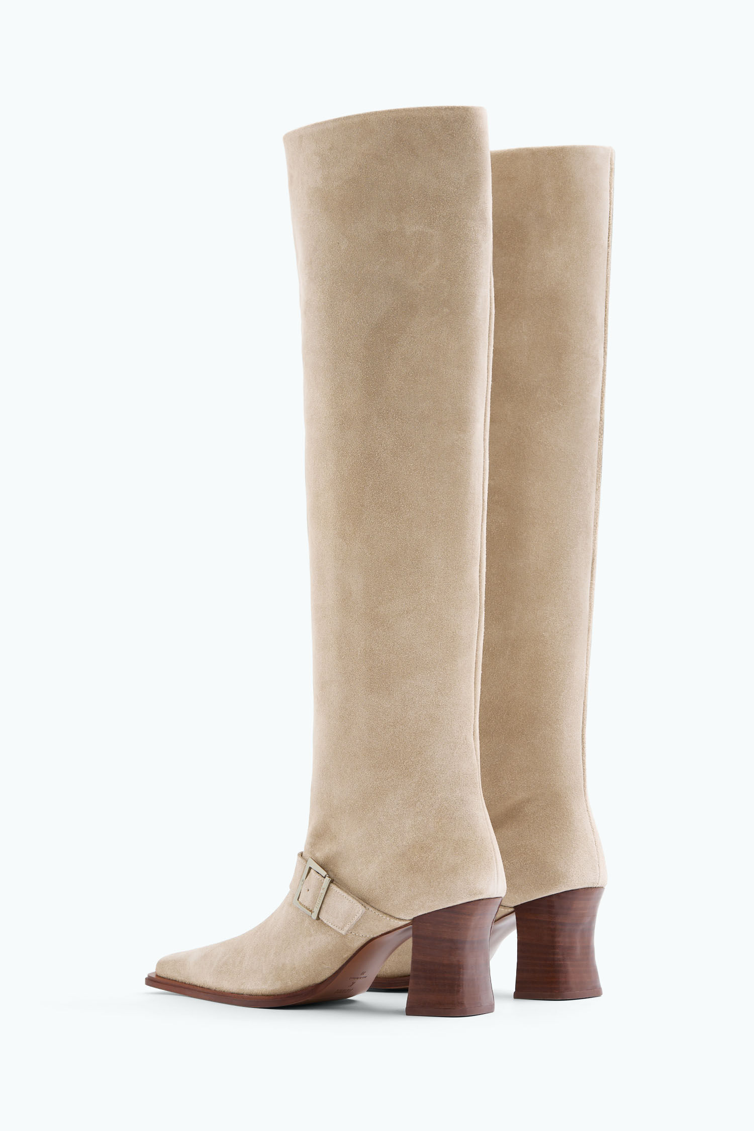 Leather Buckle Boots