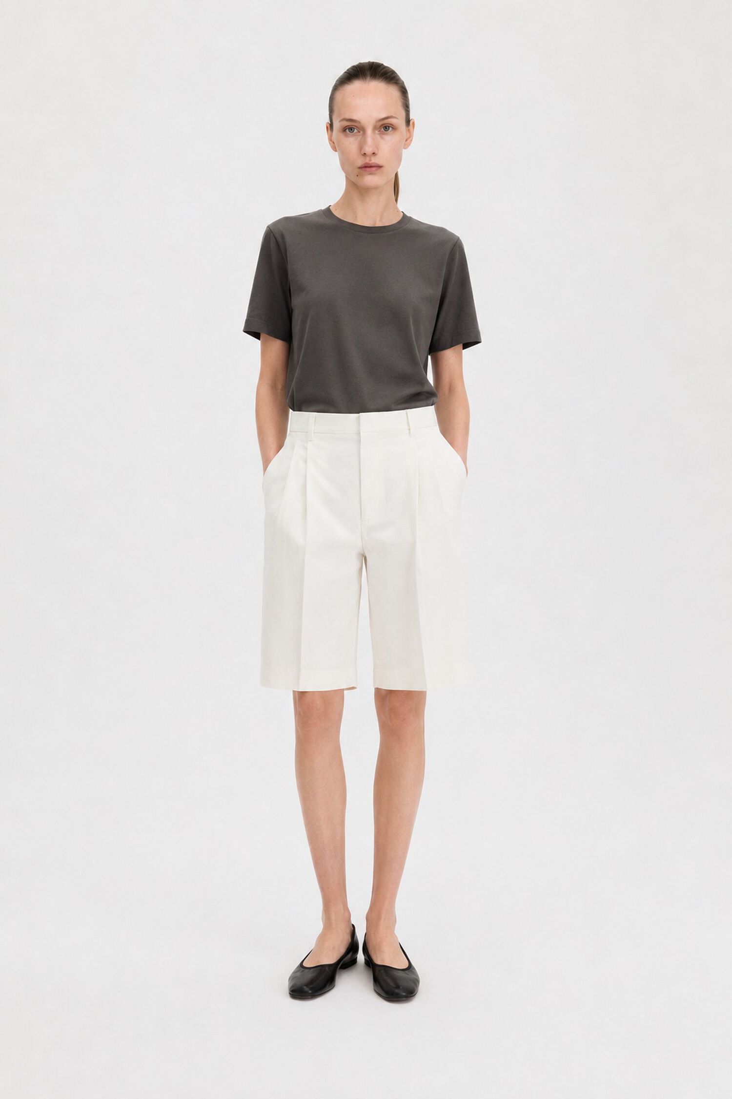 Relaxed Pinstripe Shorts