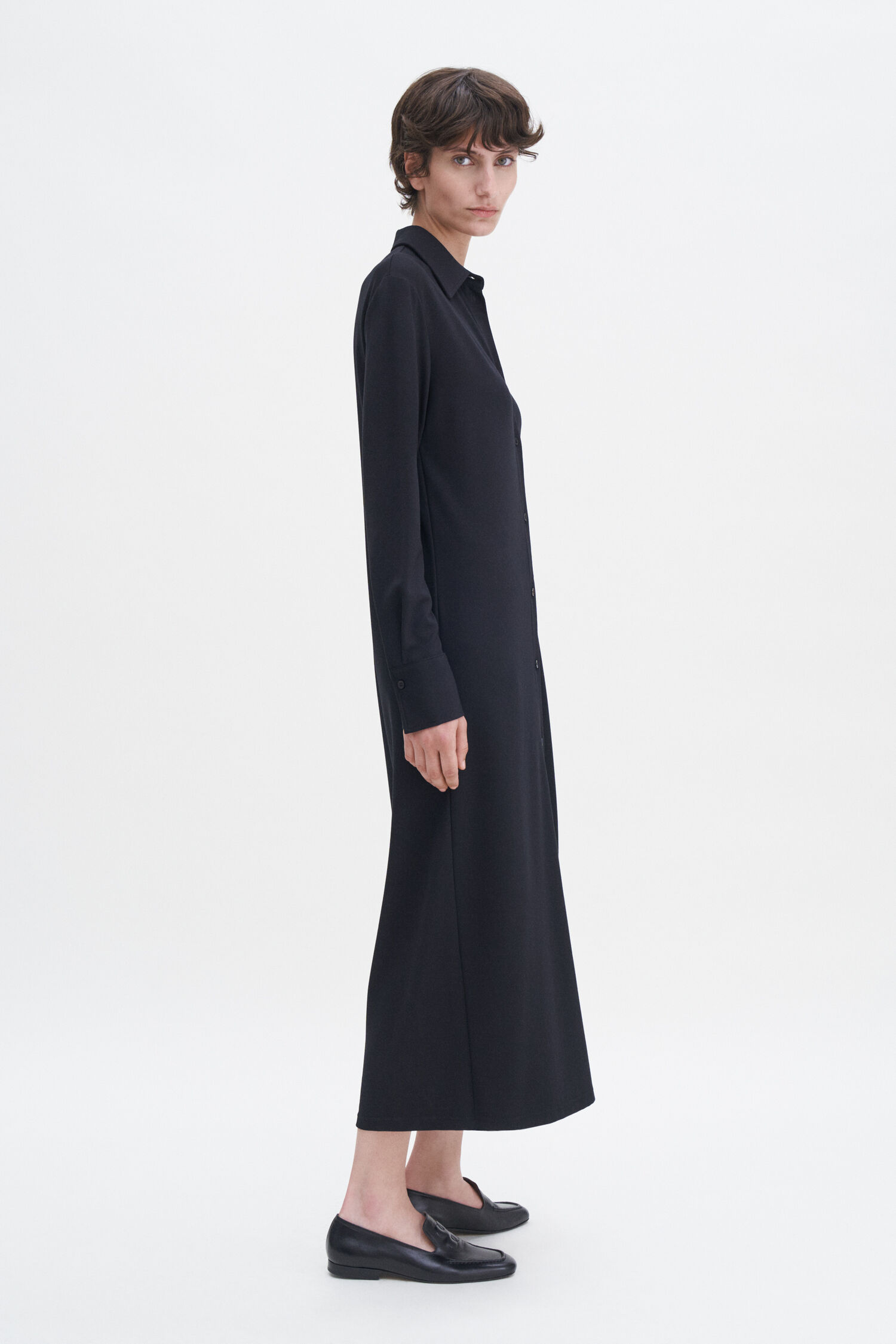 Relaxed Jersey Shirt Dress