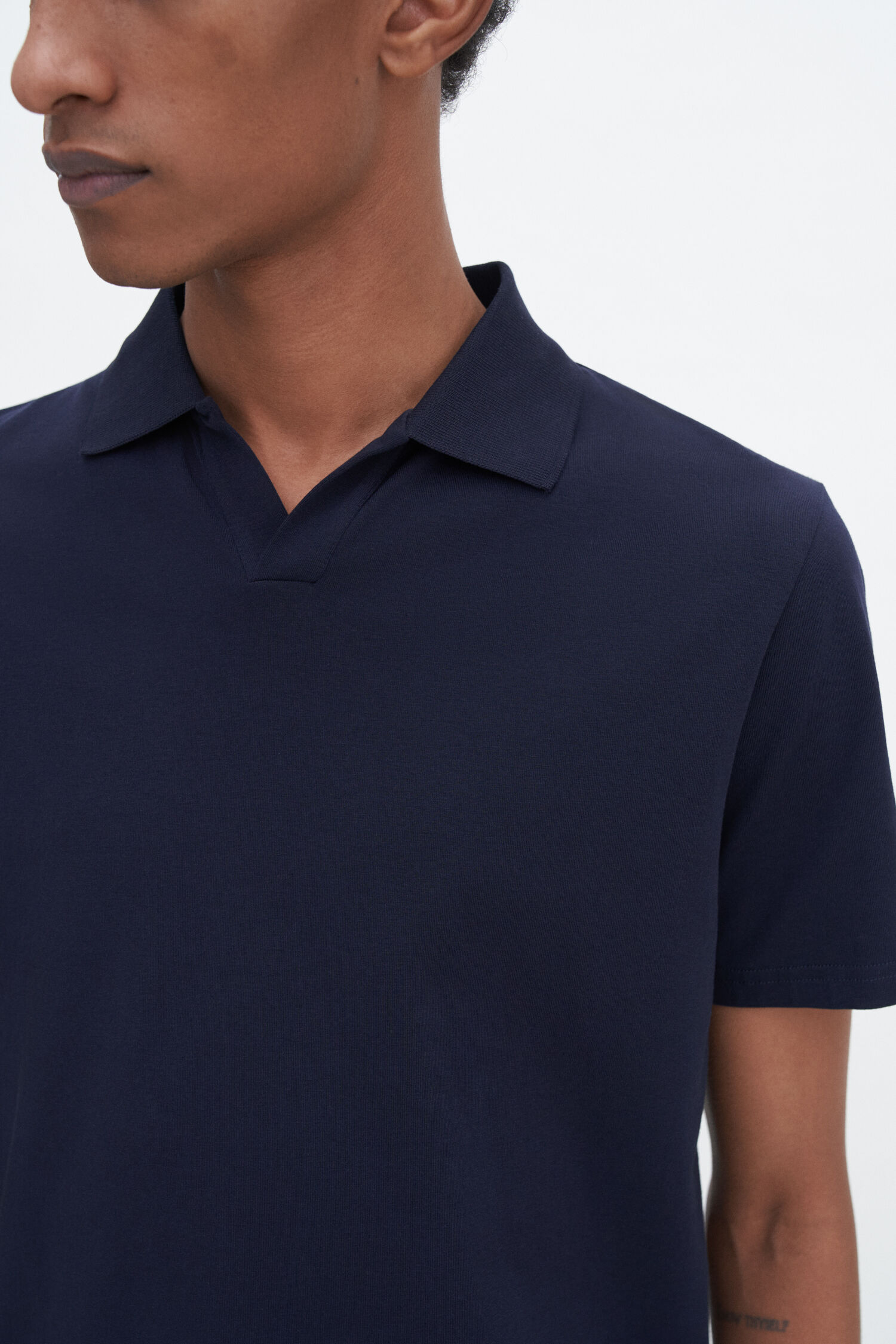 Stretch Cotton Polo T-Shirt