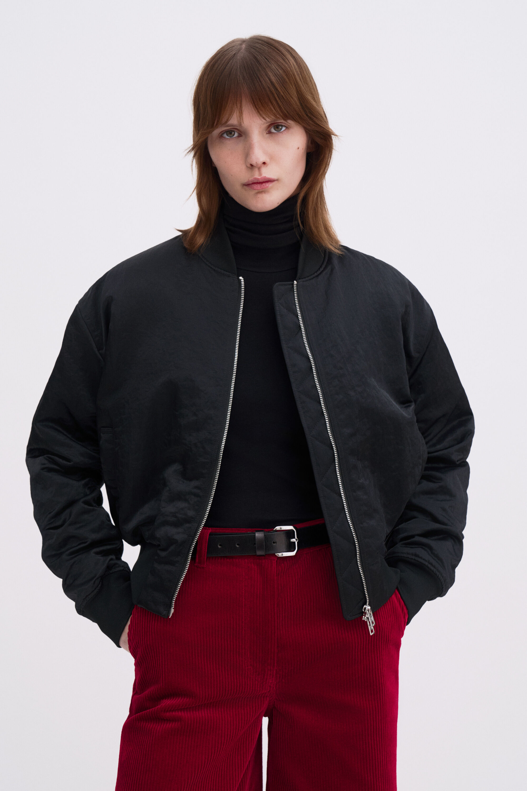 Rib Turtleneck Top - Black | FILIPPA K