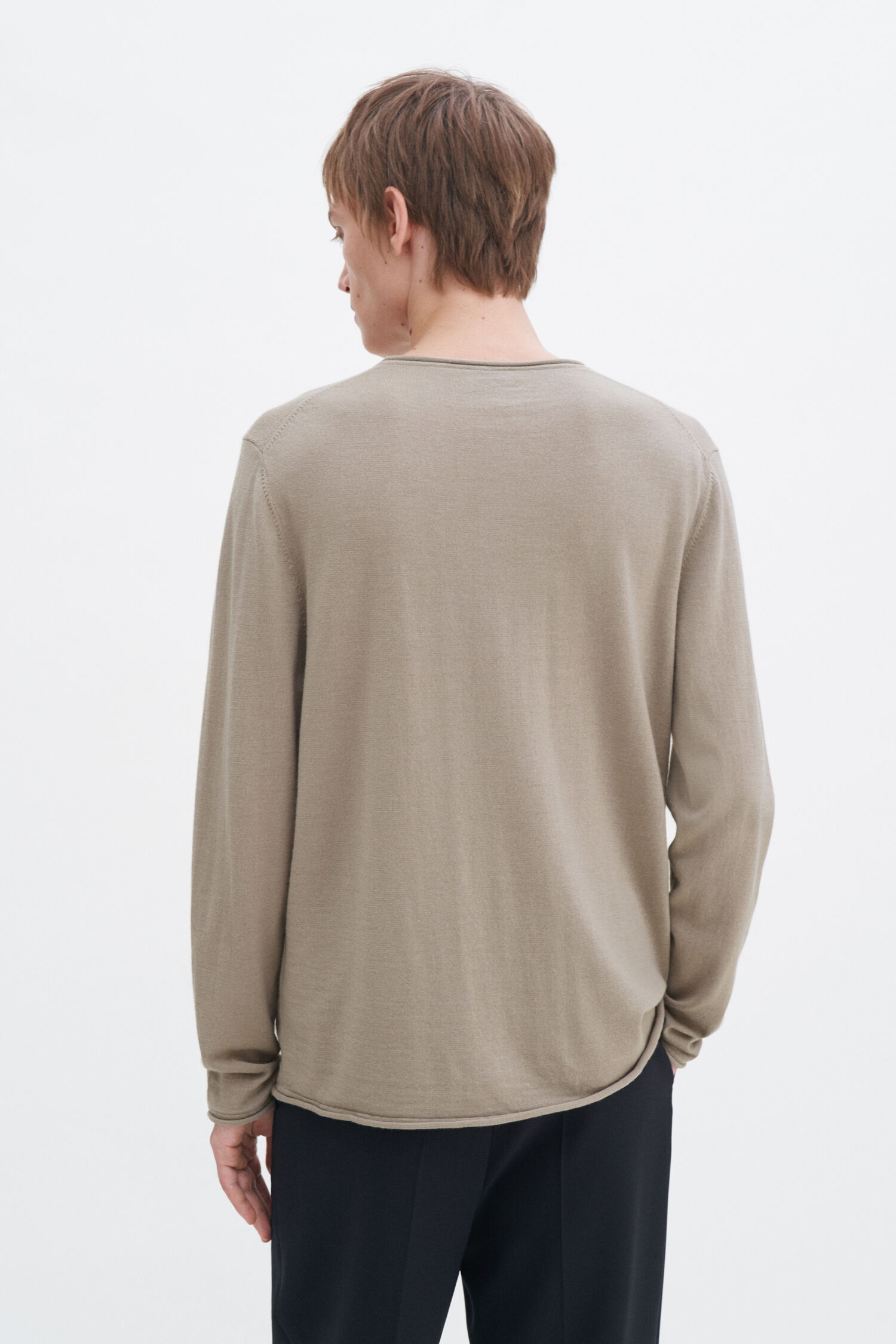 Rolled Edge Knit Sweater