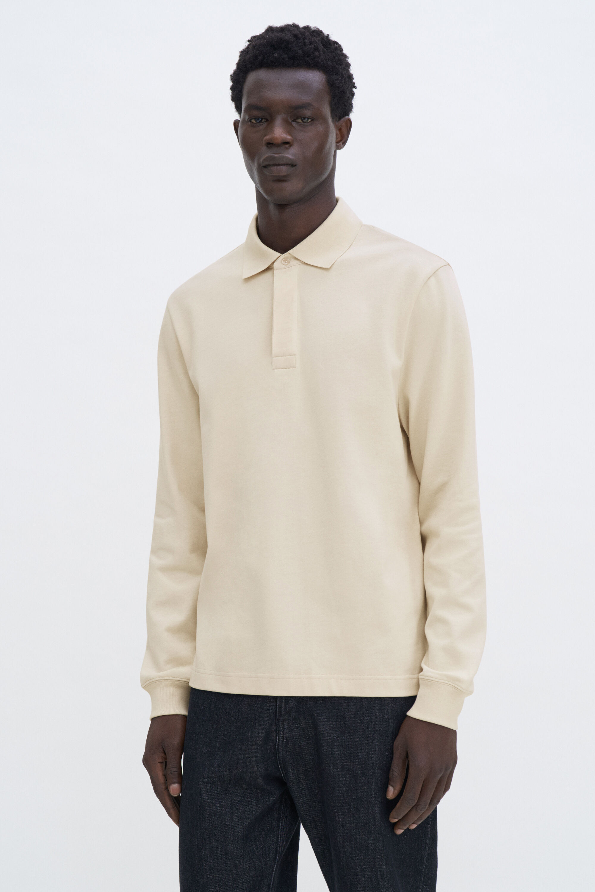 Heavy Cotton Rugby Shirt - Cream White | FILIPPA K