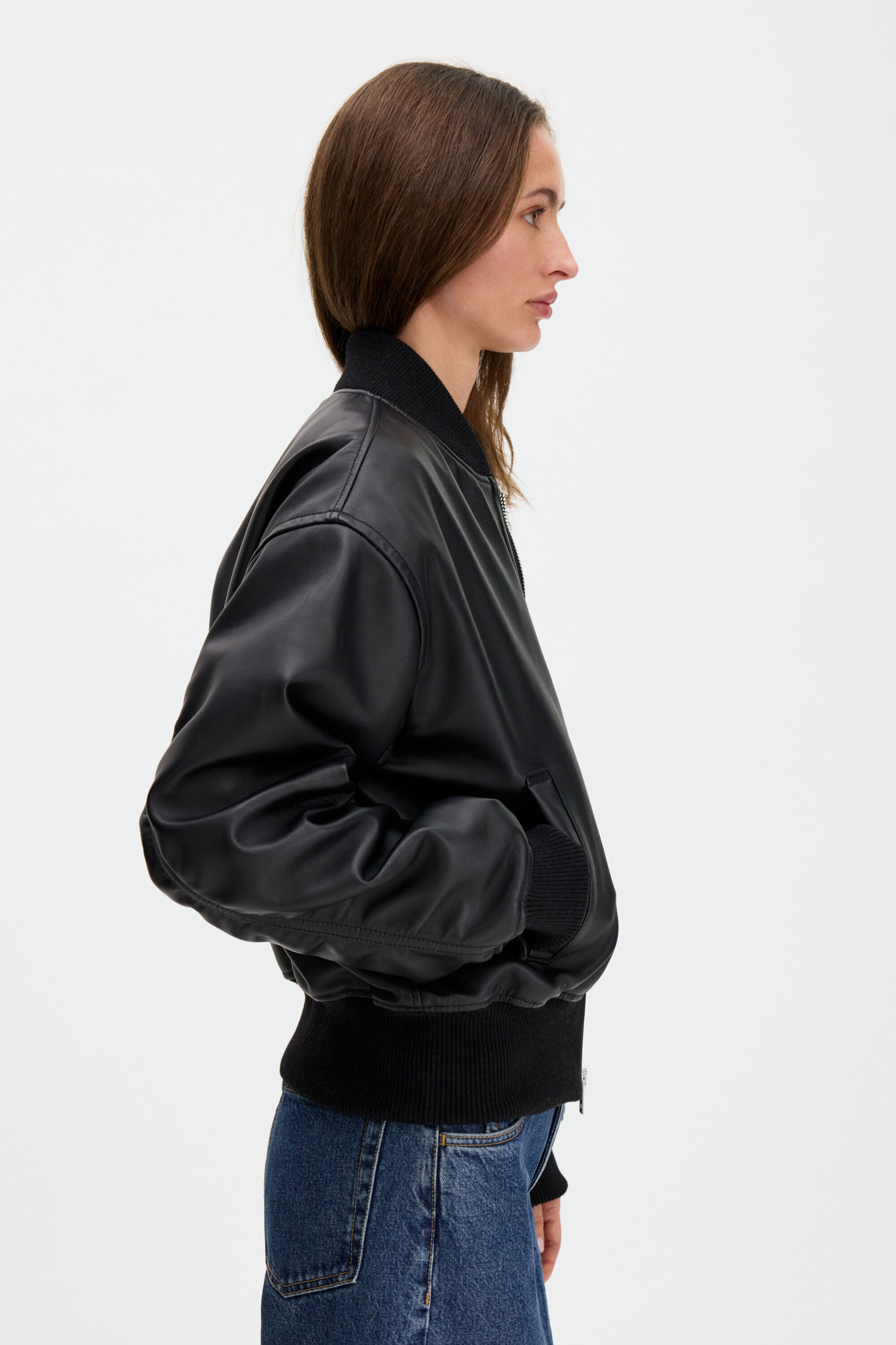 ジャケット・アウター archive FUGA black leather Jacket vkei Leather Zip Jacket - Black | FILIPPA K