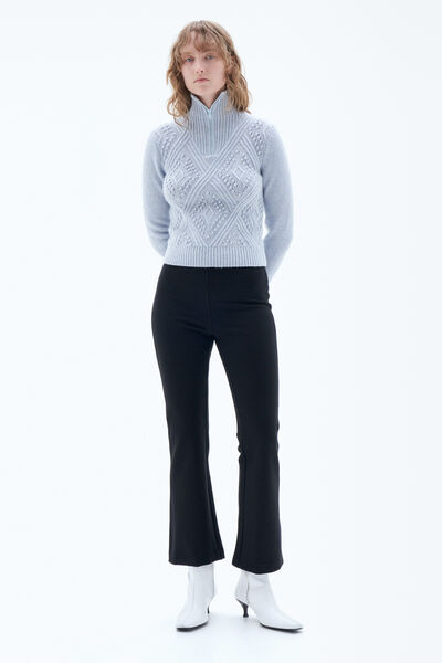 Flared Jersey Trousers