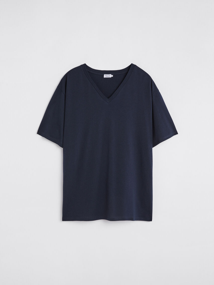 Soft Cotton V-neck T-shirt 