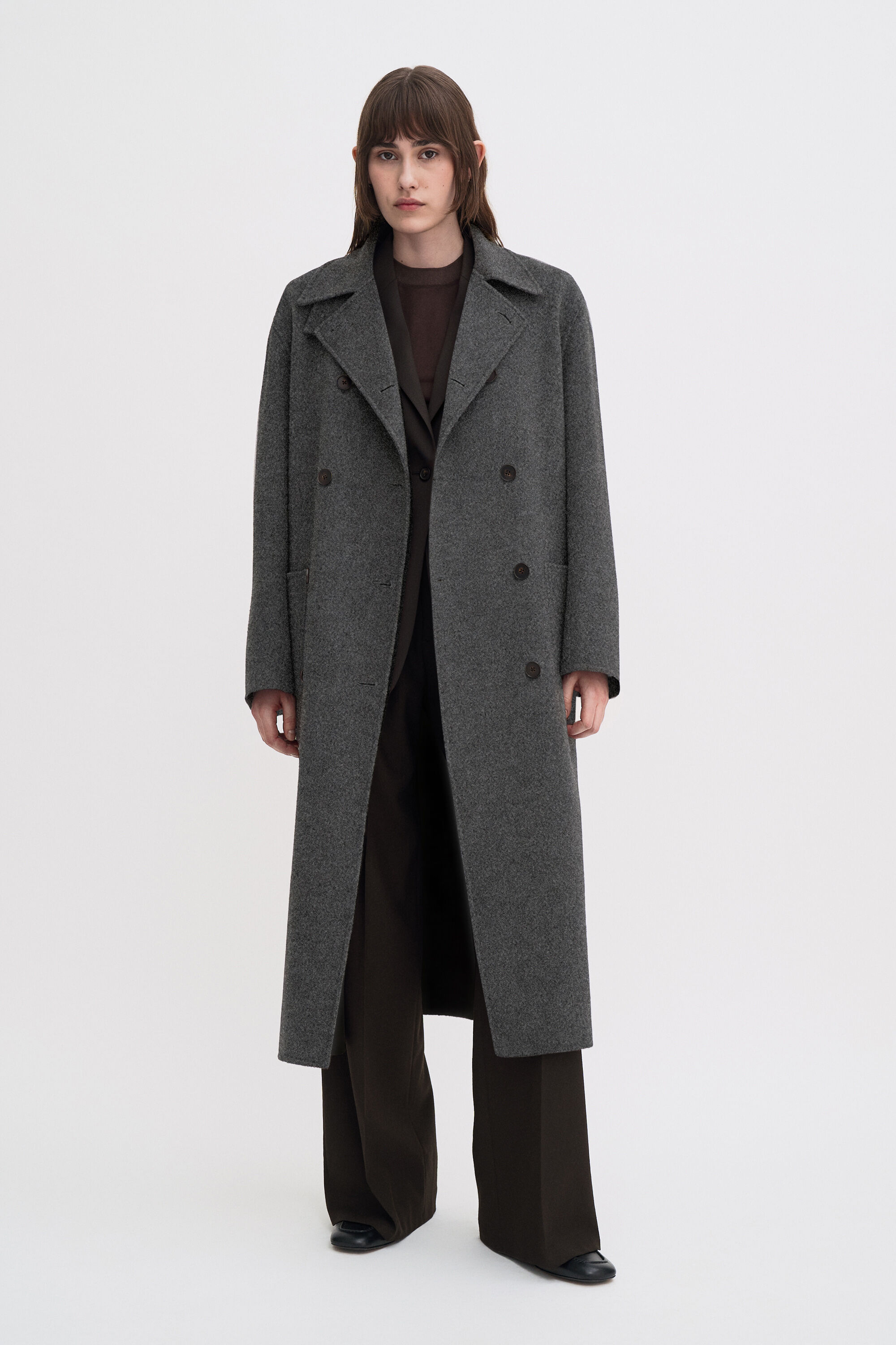 Kaja Favorite Insulation Coat サイズ2 OVY Amelia Doublé Coat - Dark Grey Melange | FILIPPA K