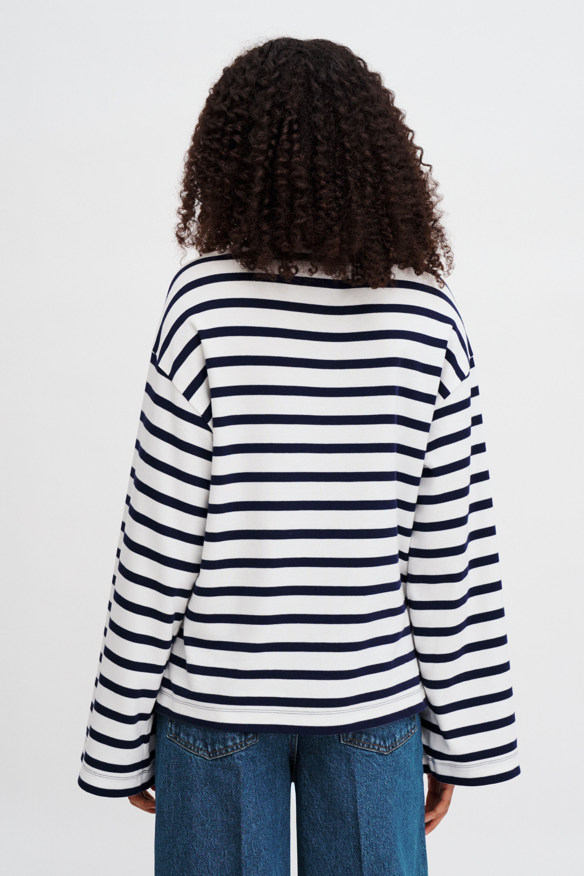 Cotton Mariner Top - White/Navy | FILIPPA K