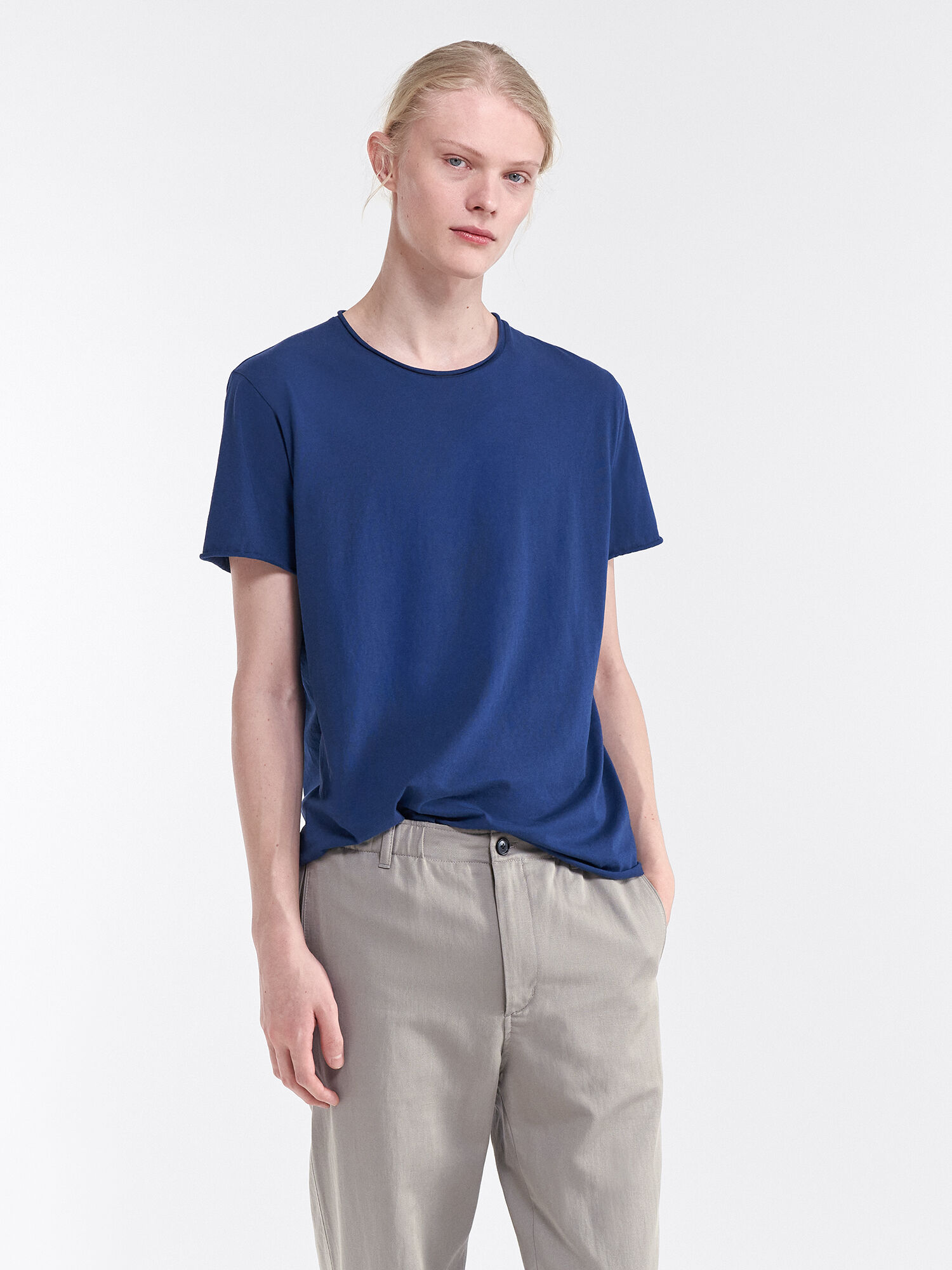 Roll neck tee top