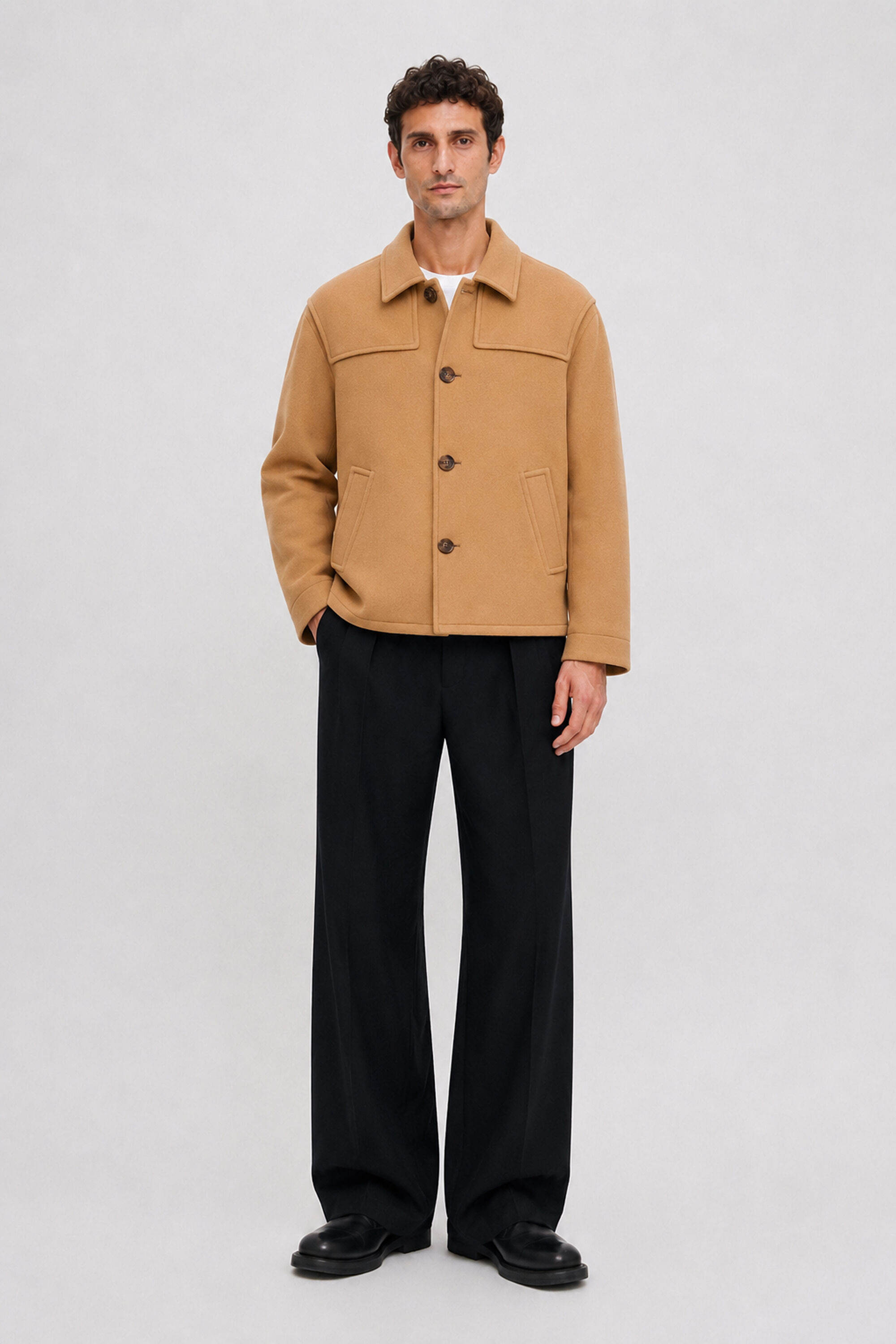 Wool Donkey Jacket - Light Camel | FILIPPA K