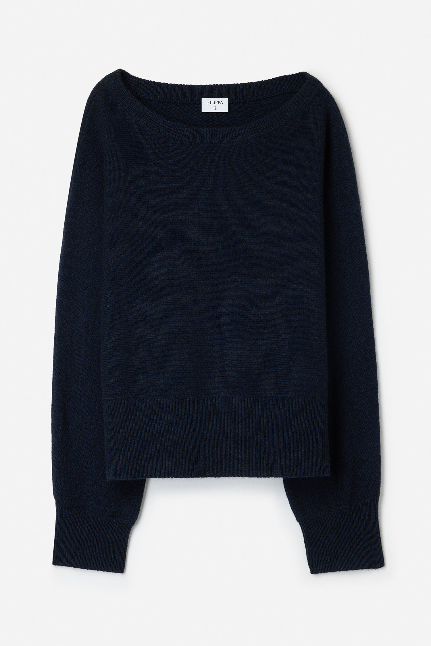 Wool Yak Boatneck Sweater - Navy | FILIPPA K