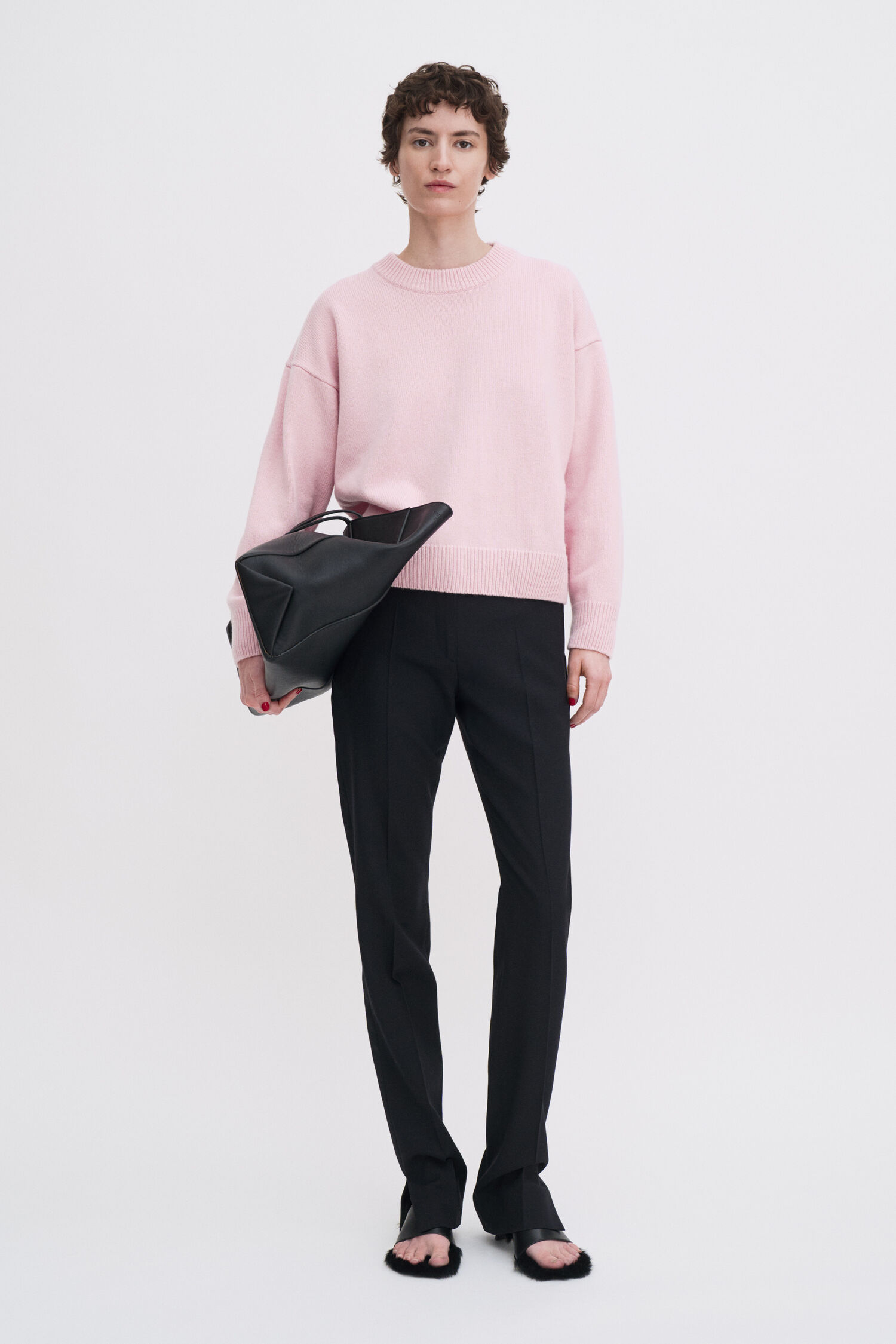 Wool Cashmere Crewneck Sweater