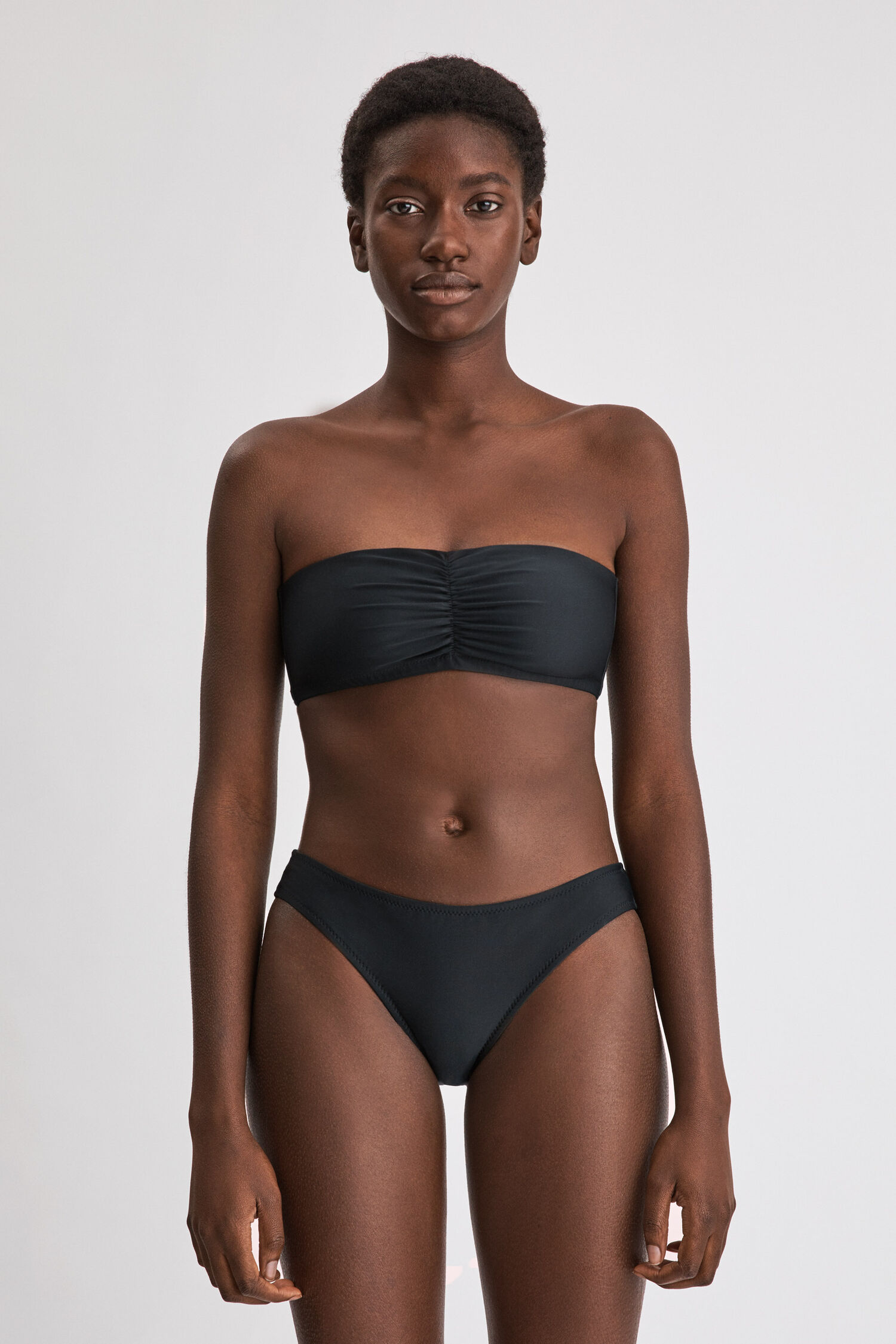 Shiny Bandeau Bikini Top