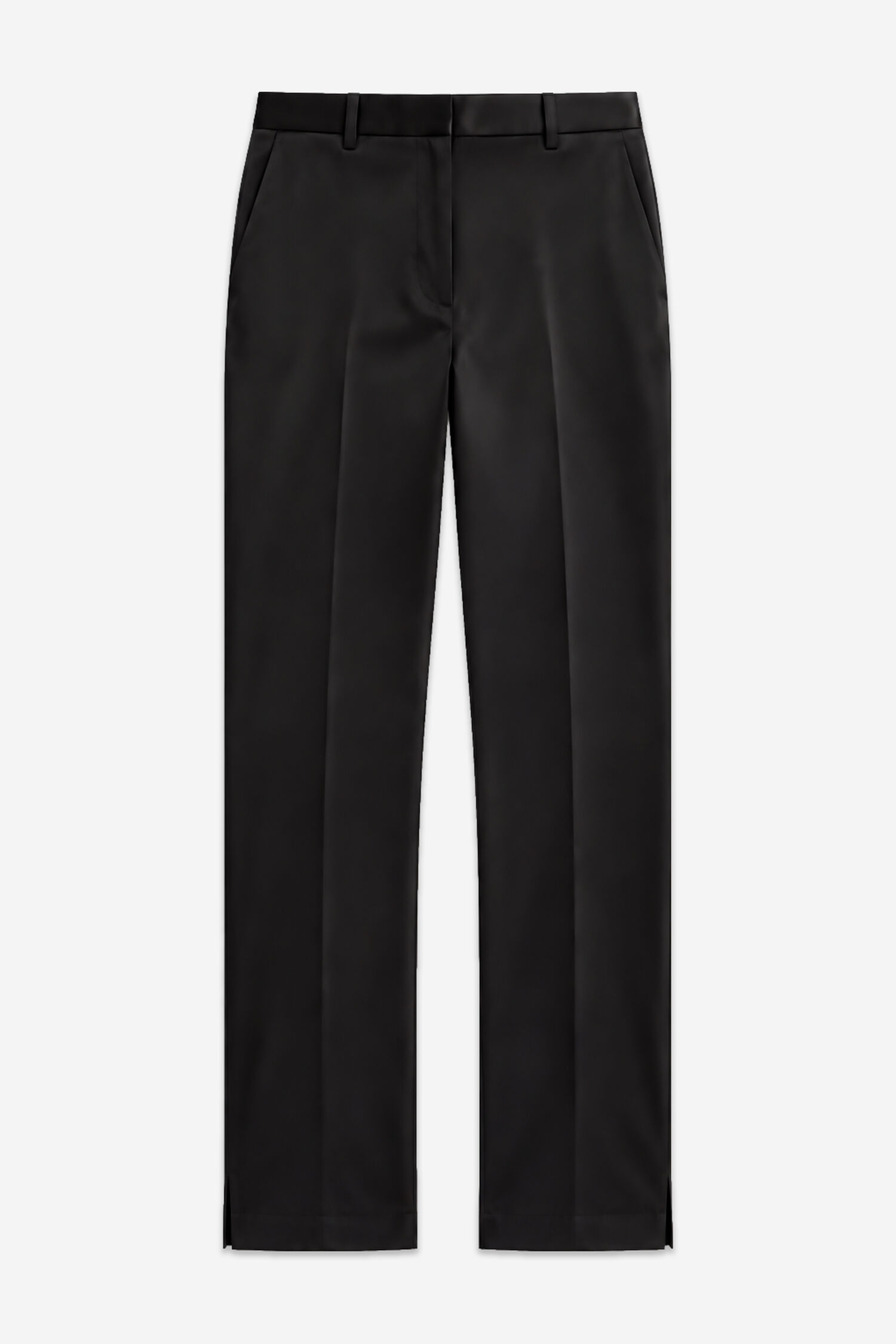 Slim Slit Satin Trousers