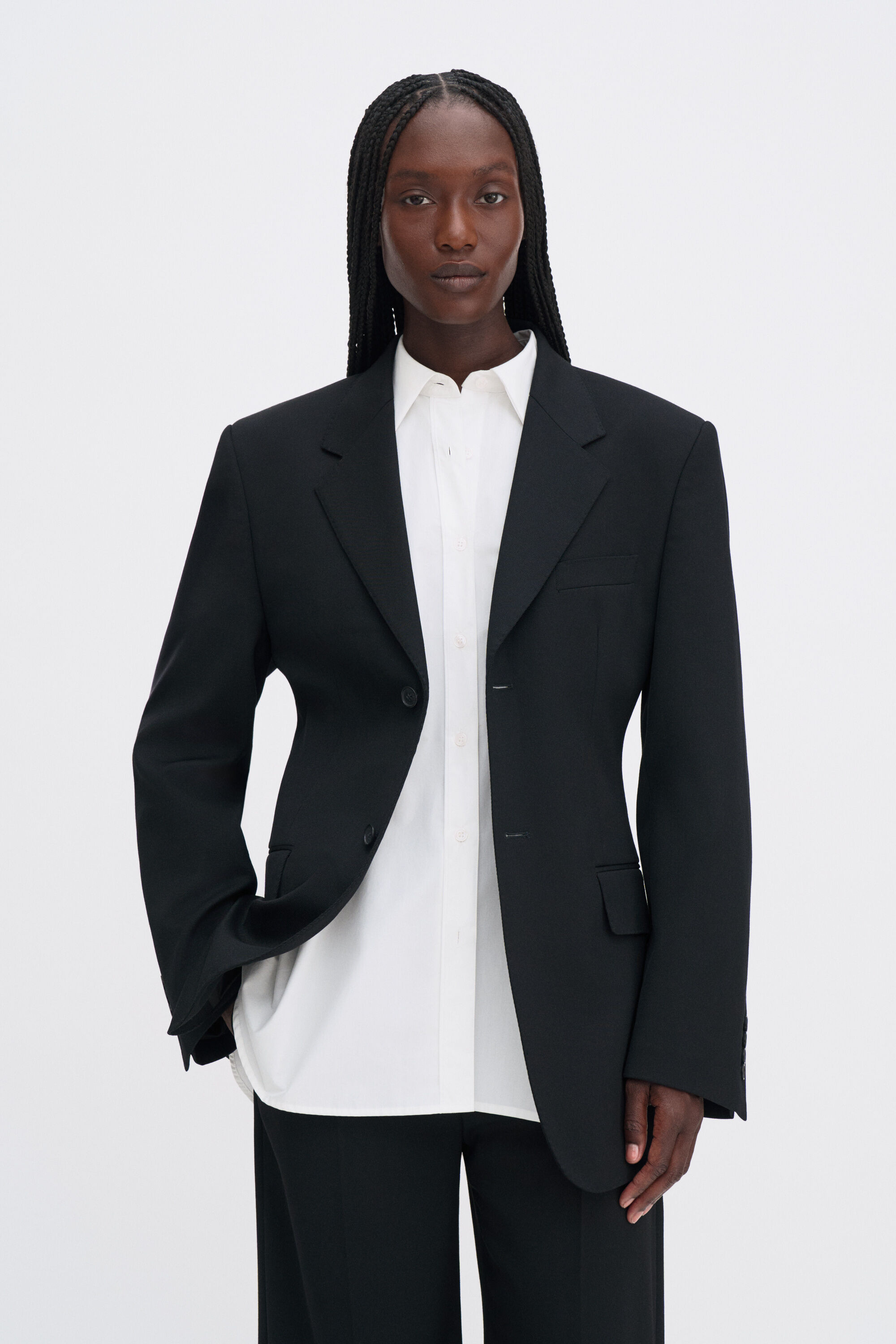 Hourglass Blazer - Black | FILIPPA K