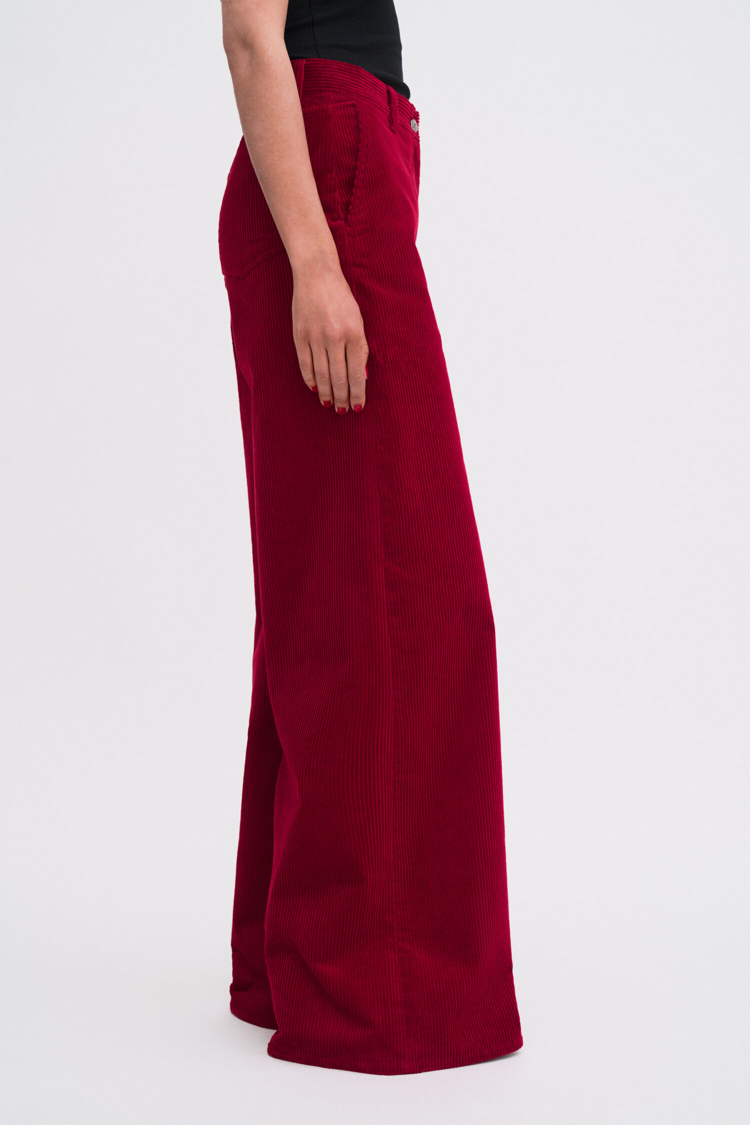 Wide Leg Corduroy Trousers