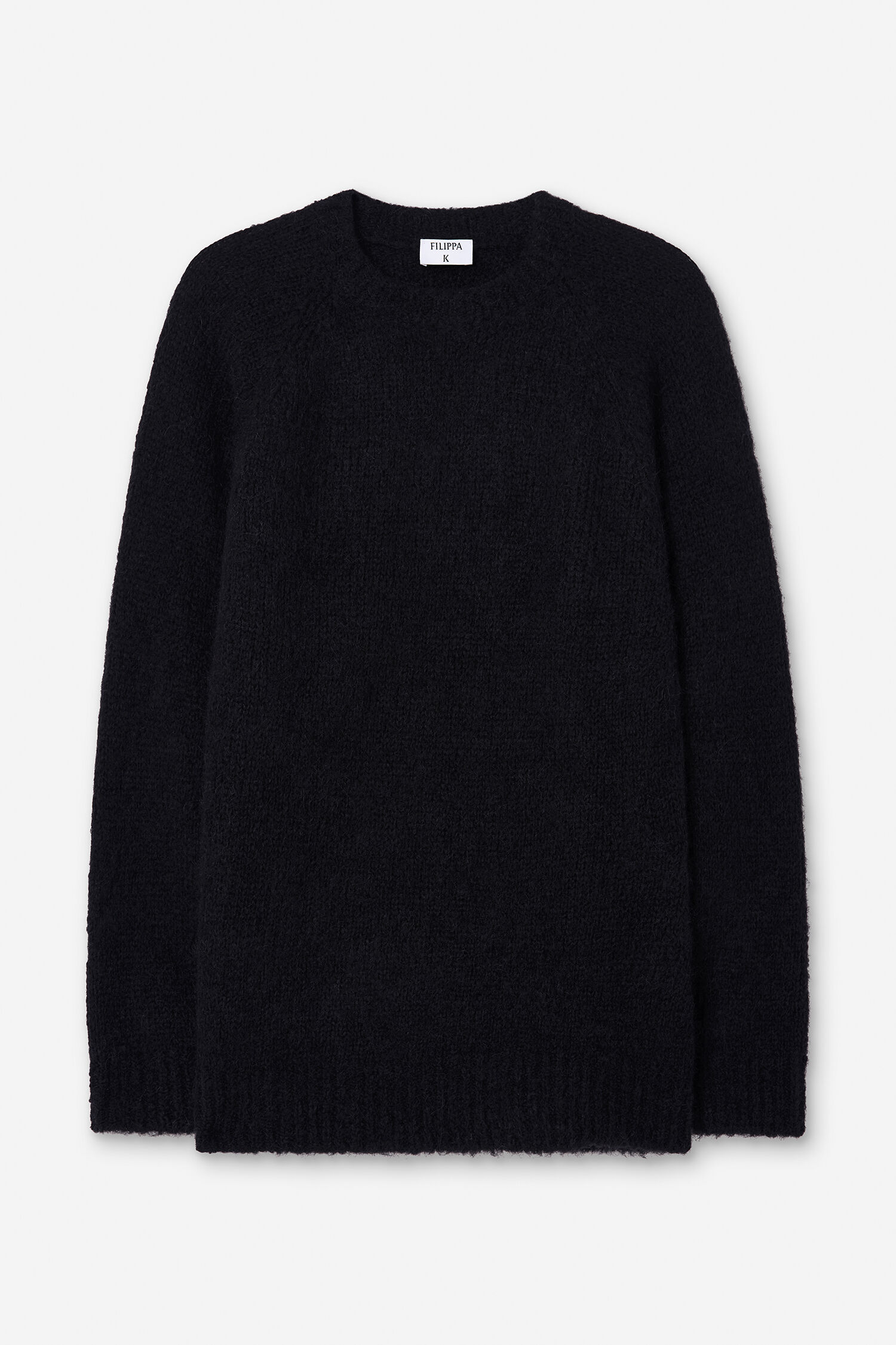 H BEAUTY&YOUTH　wool alpaca nylon sweater Hairy Alpaca Sweater - Black | FILIPPA K