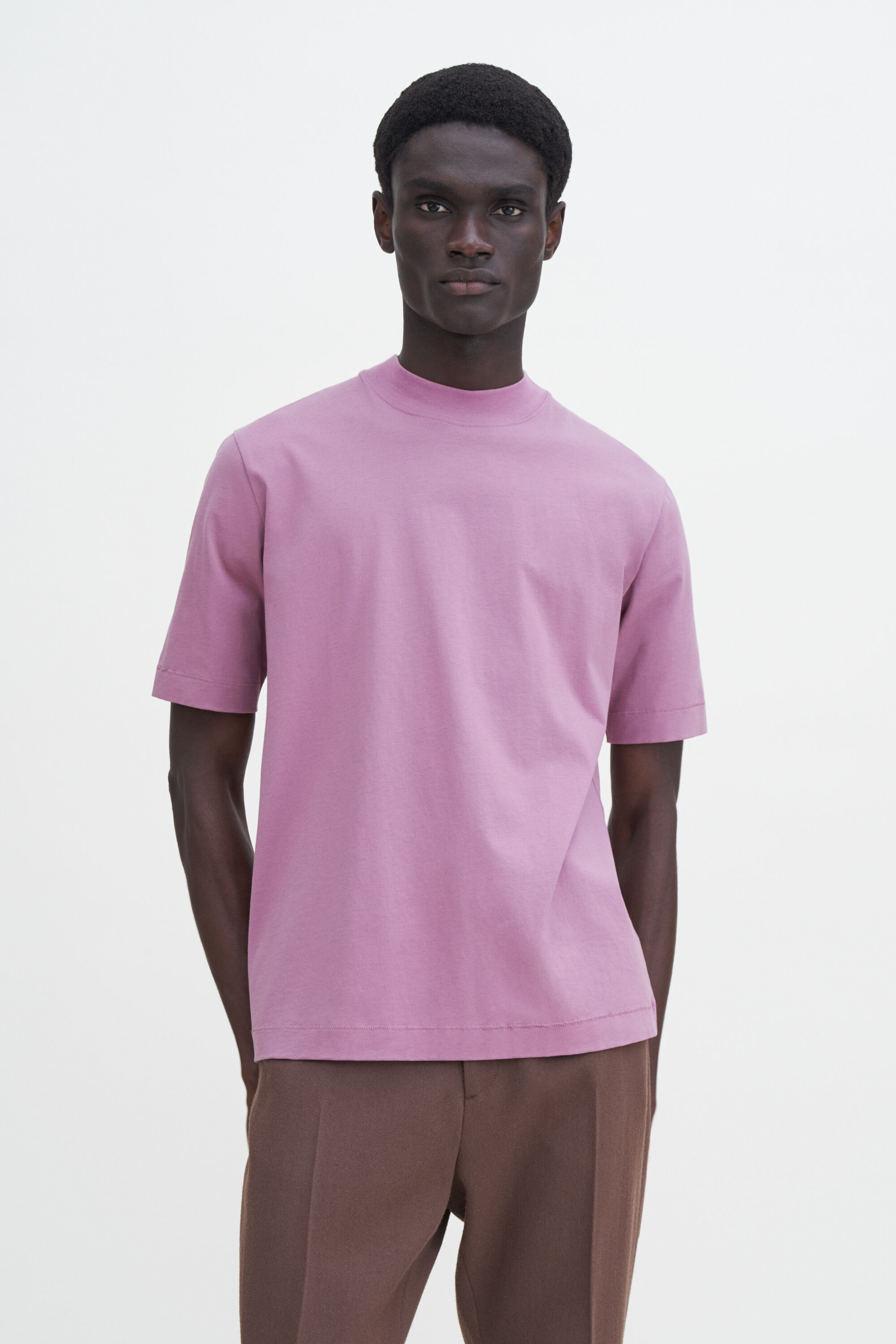 Cotton mock neck deals
