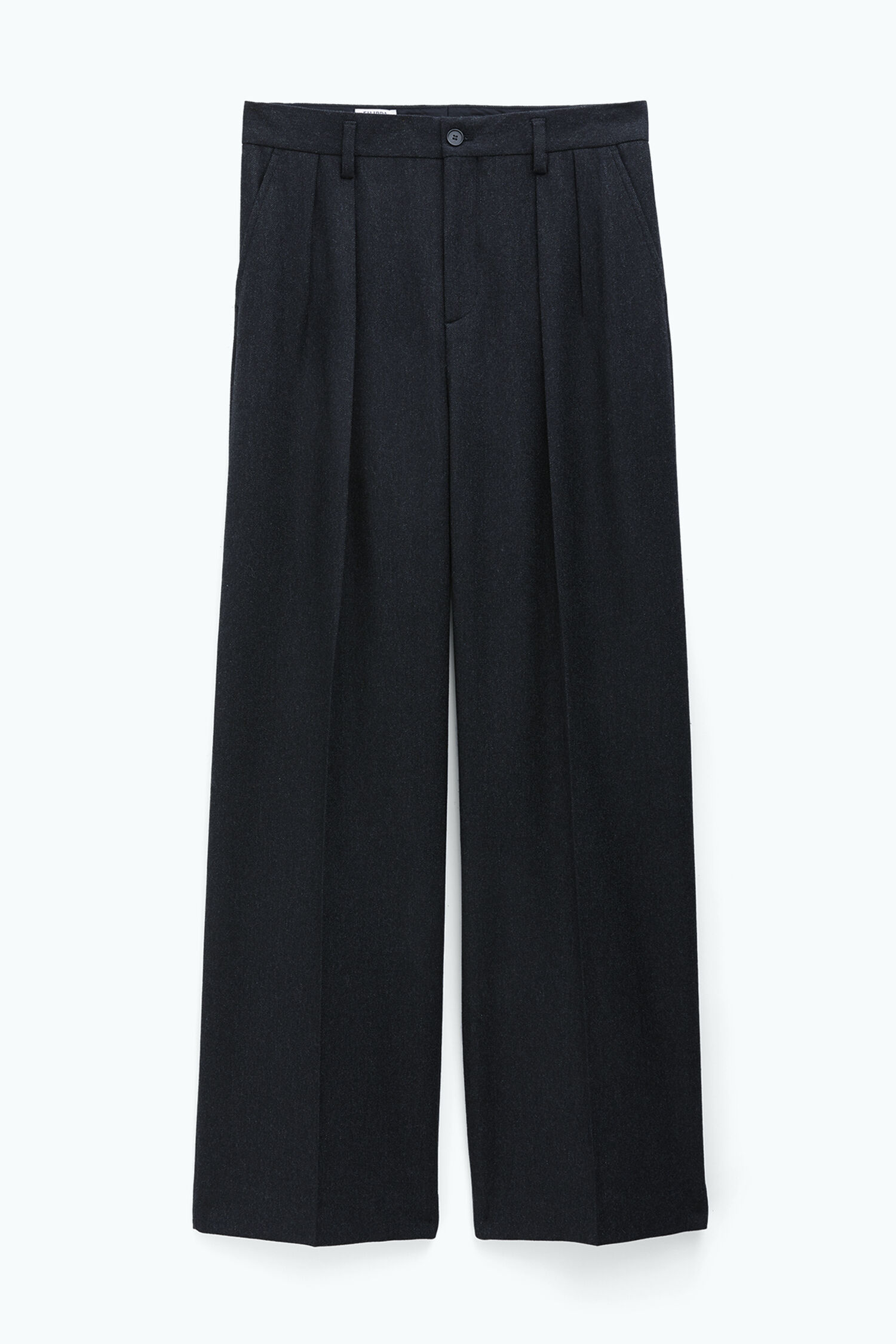 Wide leg flannel sales trousers