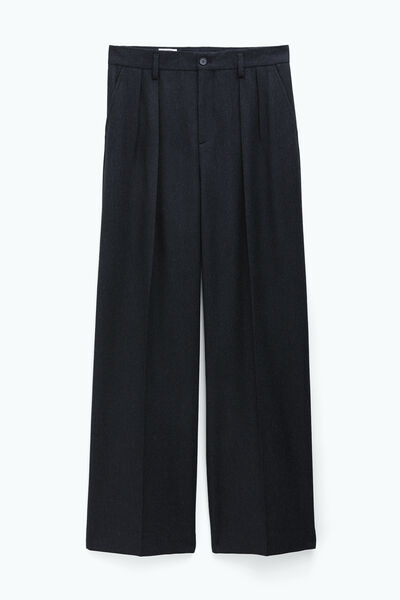 Wide Flannel Trousers