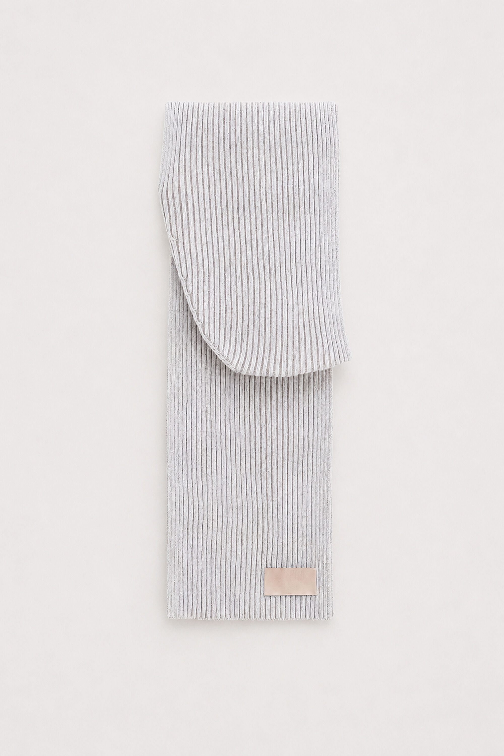 Rib Beanie scarf - Beige/White | FILIPPA K