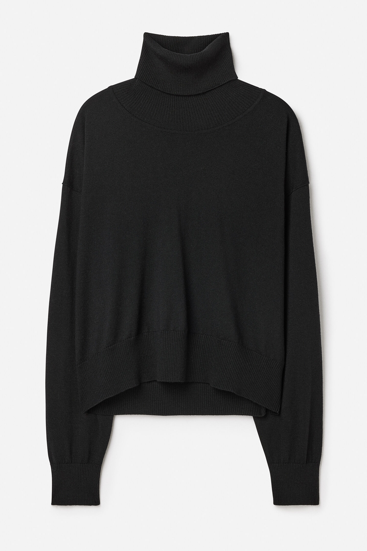 Relaxed Turtleneck Sweater - Black | FILIPPA K