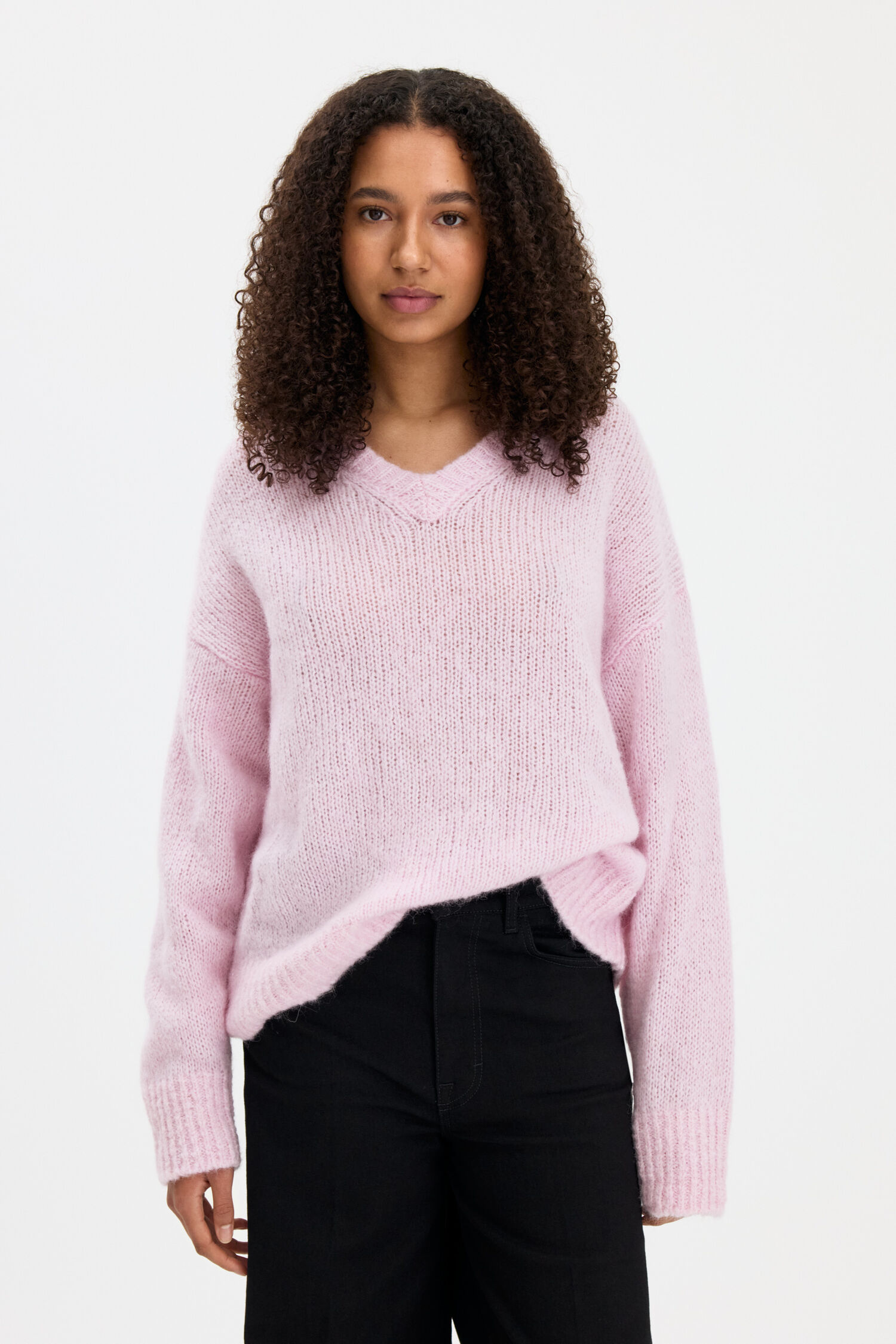 Hairy Alpaca V-Neck Sweater