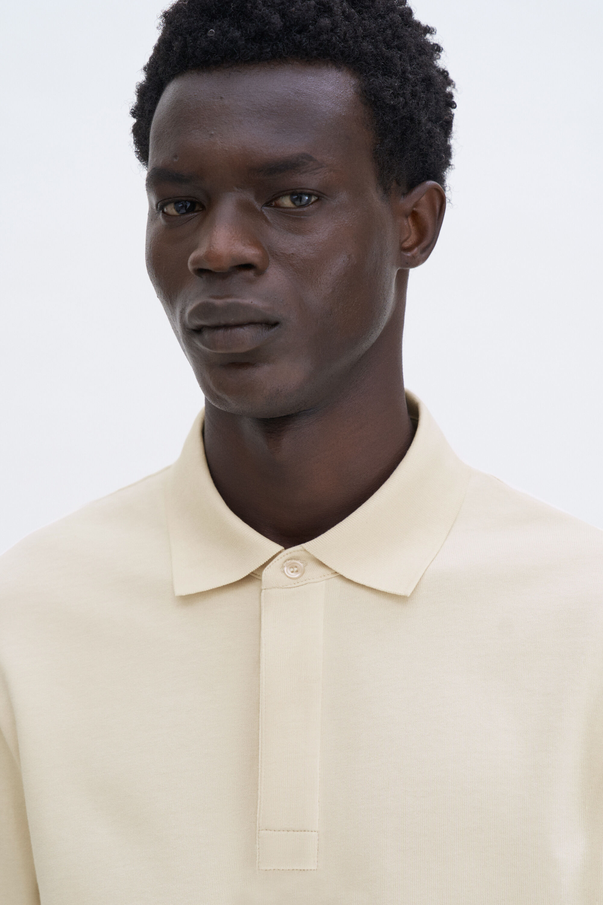 Heavy Cotton Rugby Shirt - Cream White | FILIPPA K