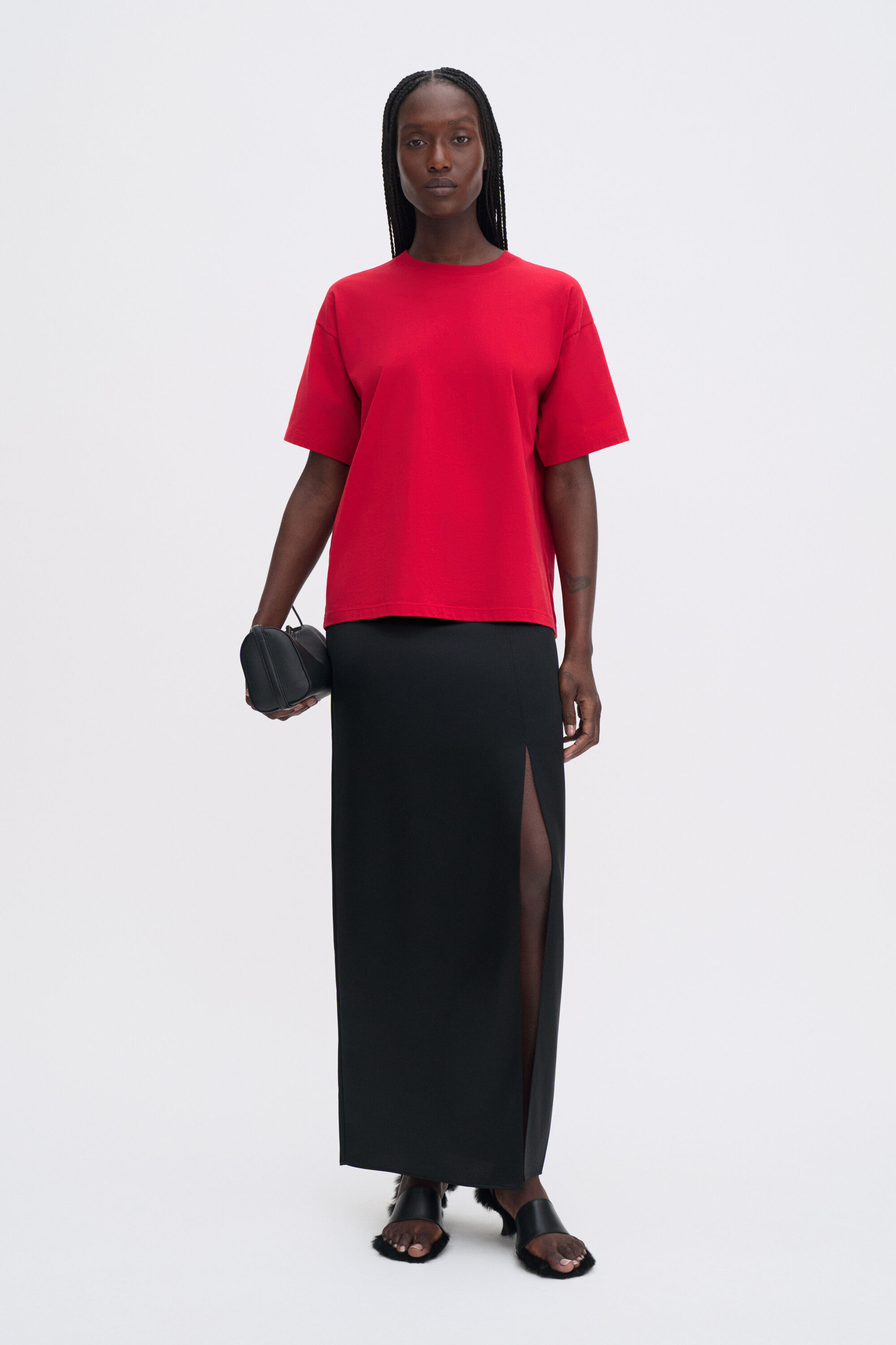 ワンピース FILIPPA K Women Mid Skirts 30120 46684 1433 BLACK Black Filippa K jersey-knit Pencil Skirt | Black | FARFETCH