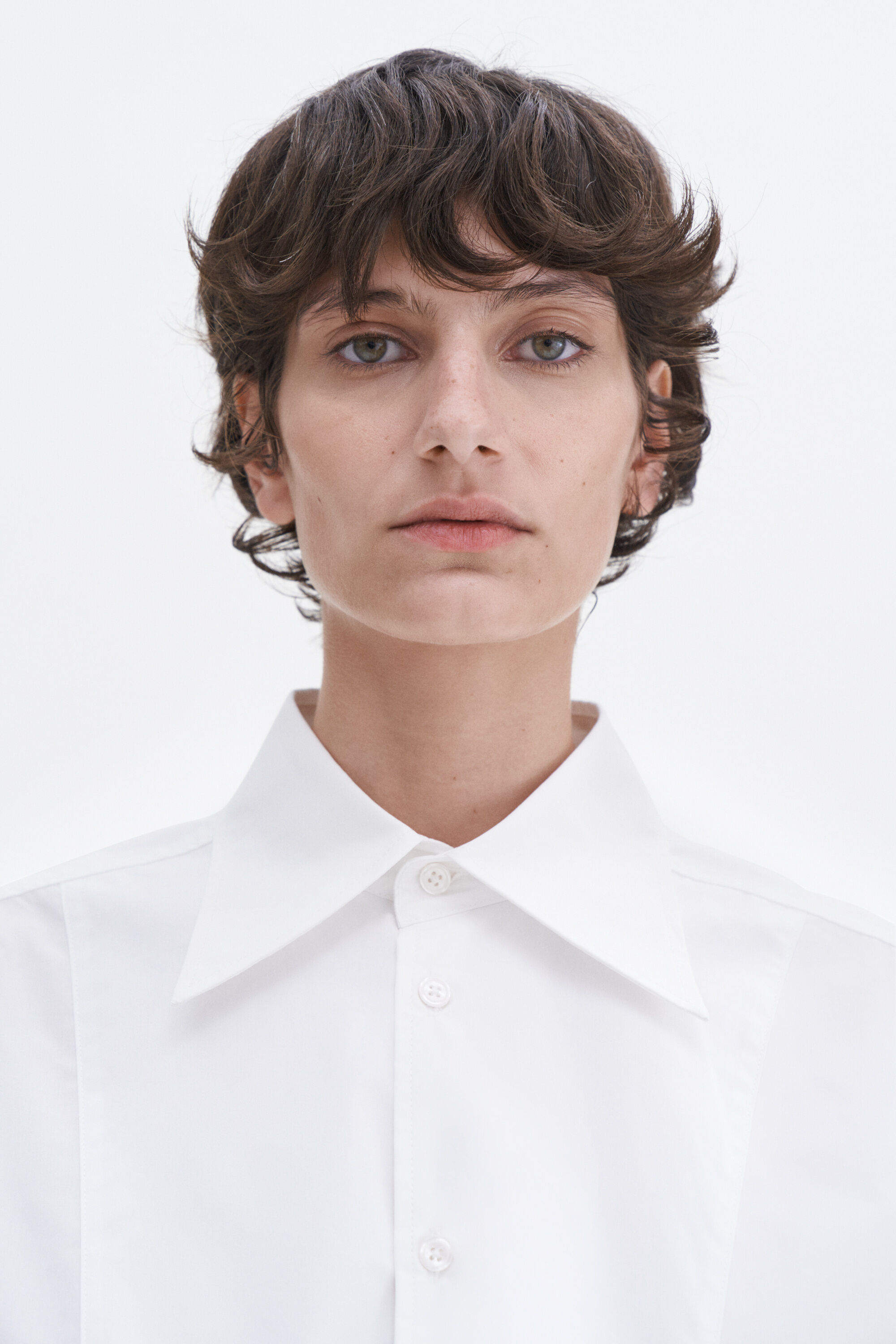Tシャツ・カットソー FILIPPA K SS25 COTTON TUXEDO SHIRT (31105 0175) Cotton Tuxedo Shirt - Steel Blue | Filippa K