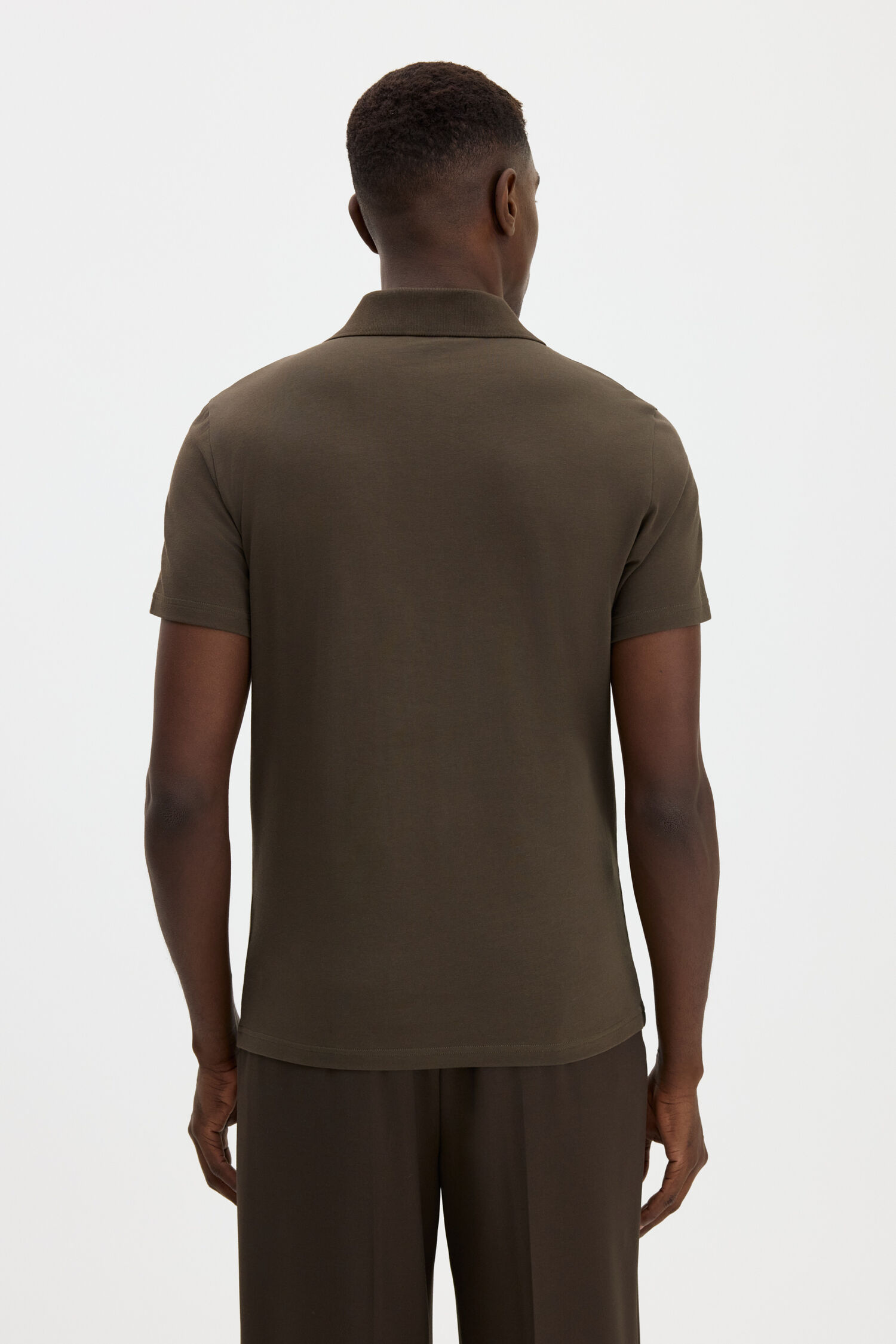Stretch Cotton Polo T-Shirt